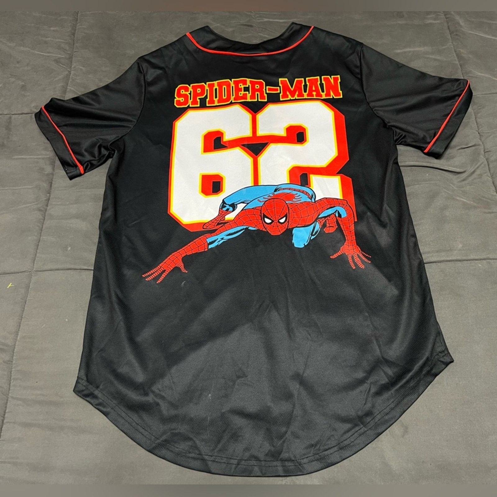 Marvel Comics Marvel Shirt Men’s Spider-Man Baseball Jersey Button 🔥y2k Size US S / EU 44-46 / 1 - 2 Thumbnail