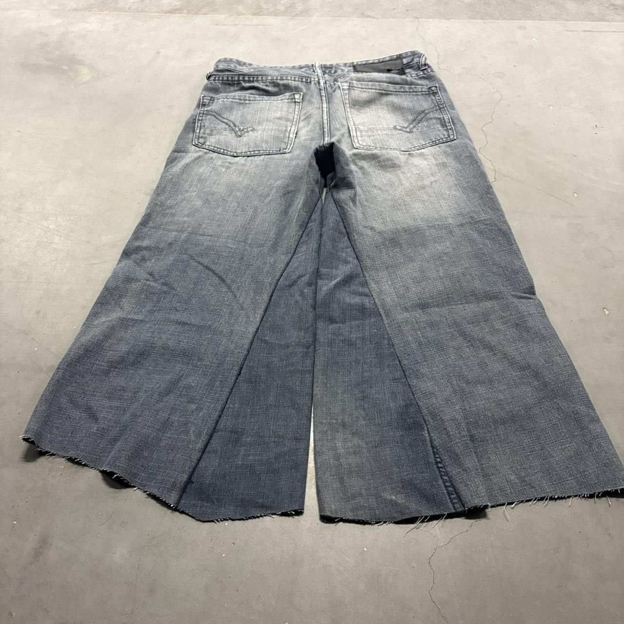 Ecko Unltd. Crazy Vintage Y2K/2000s Ecko Unltd Super Baggy Skater Style Black Short Denim Jeans! Size US 30 / EU 46 - 4 Thumbnail