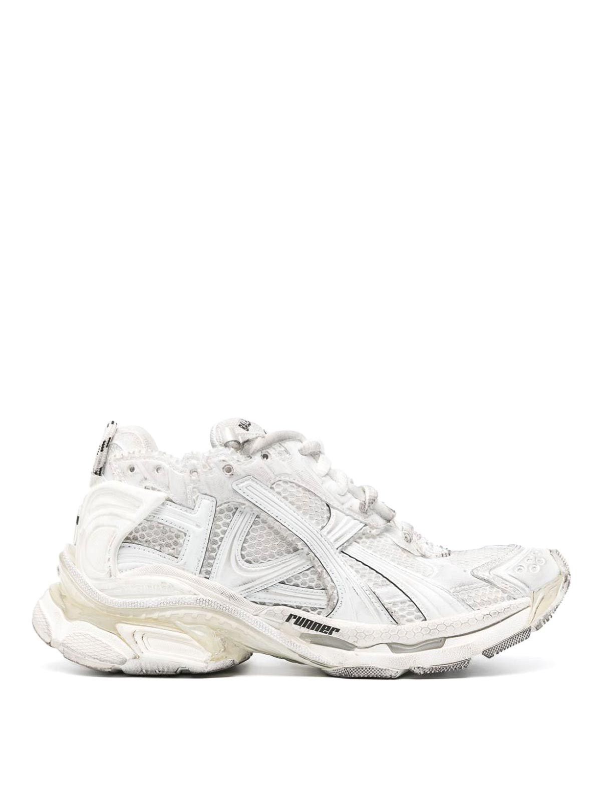 Balenciaga o1s1wg110226 Runner Sneakers in White Size US 5 / IT 35 - 1 Thumbnail