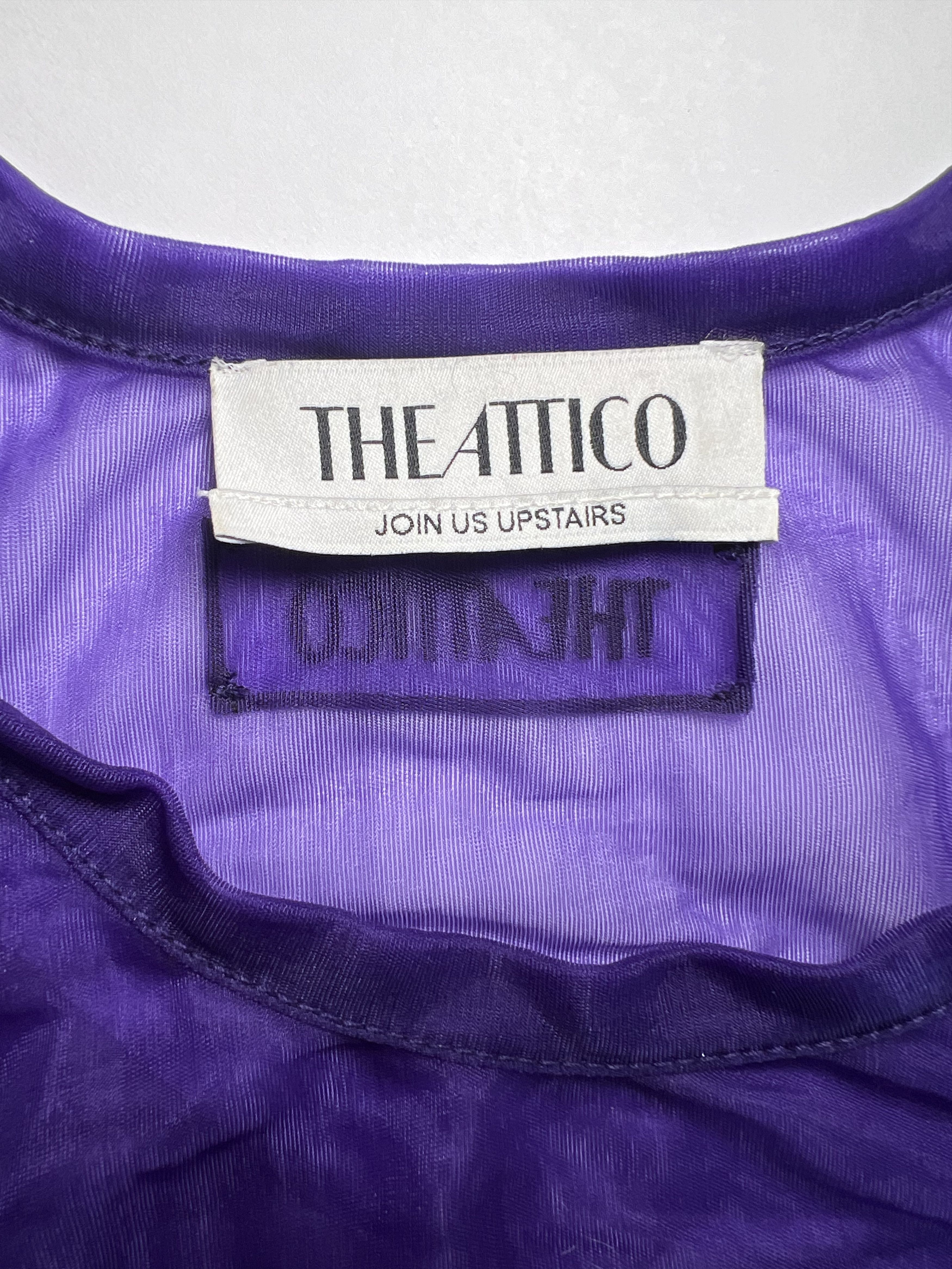The Attico The Attico Purple See Through Sleeveless Top Size XS / US 0-2 / IT 36-38 - 4 Thumbnail