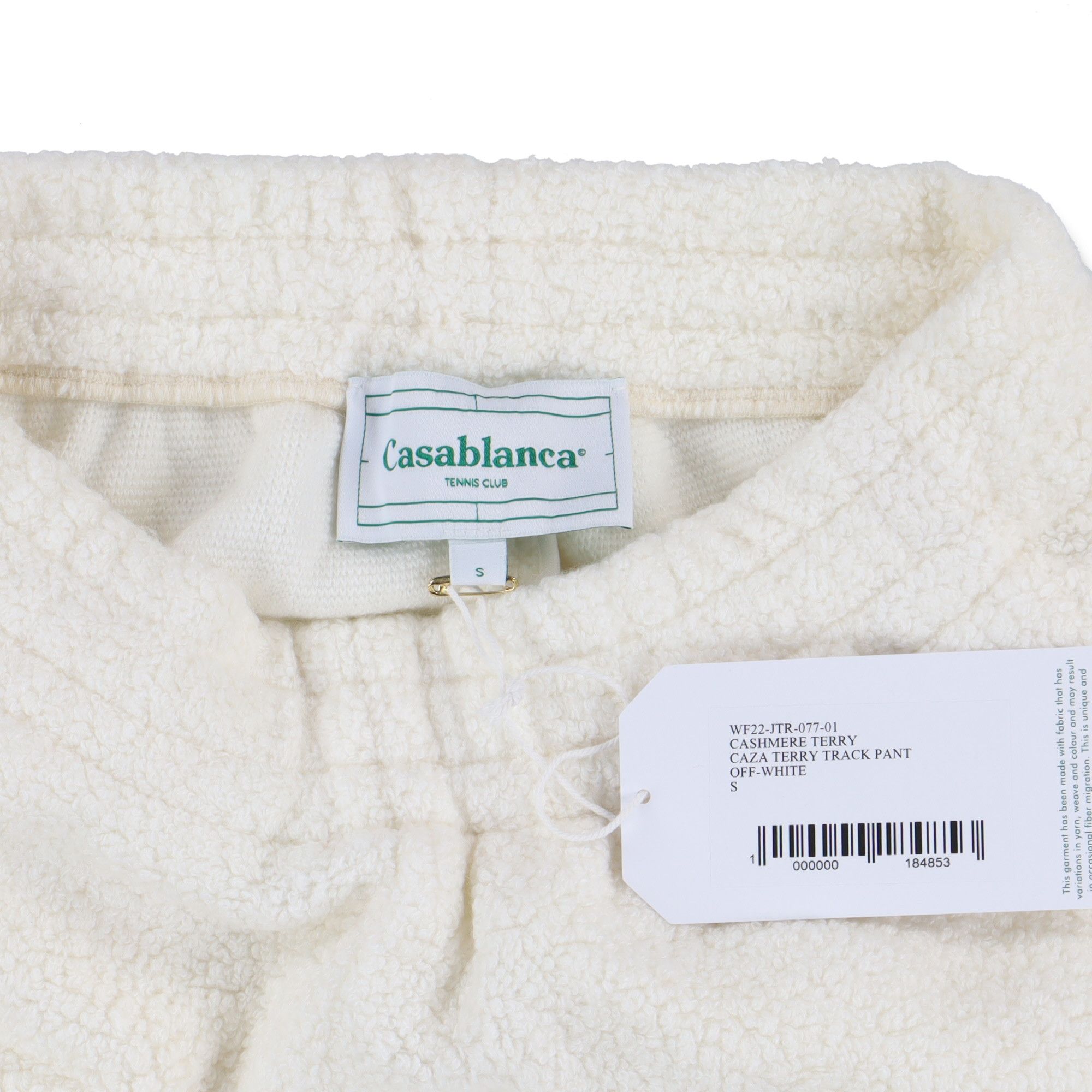 Casablanca White Caza Embroidered Logo Terry Track Pants Size 30" / US 8 / IT 44 - 6 Thumbnail