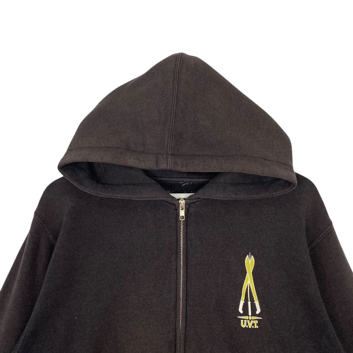 Other Vintage Us Versus Them Full Zip Hoodie Sweater Brown Size US M / EU 48-50 / 2 - 4 Thumbnail