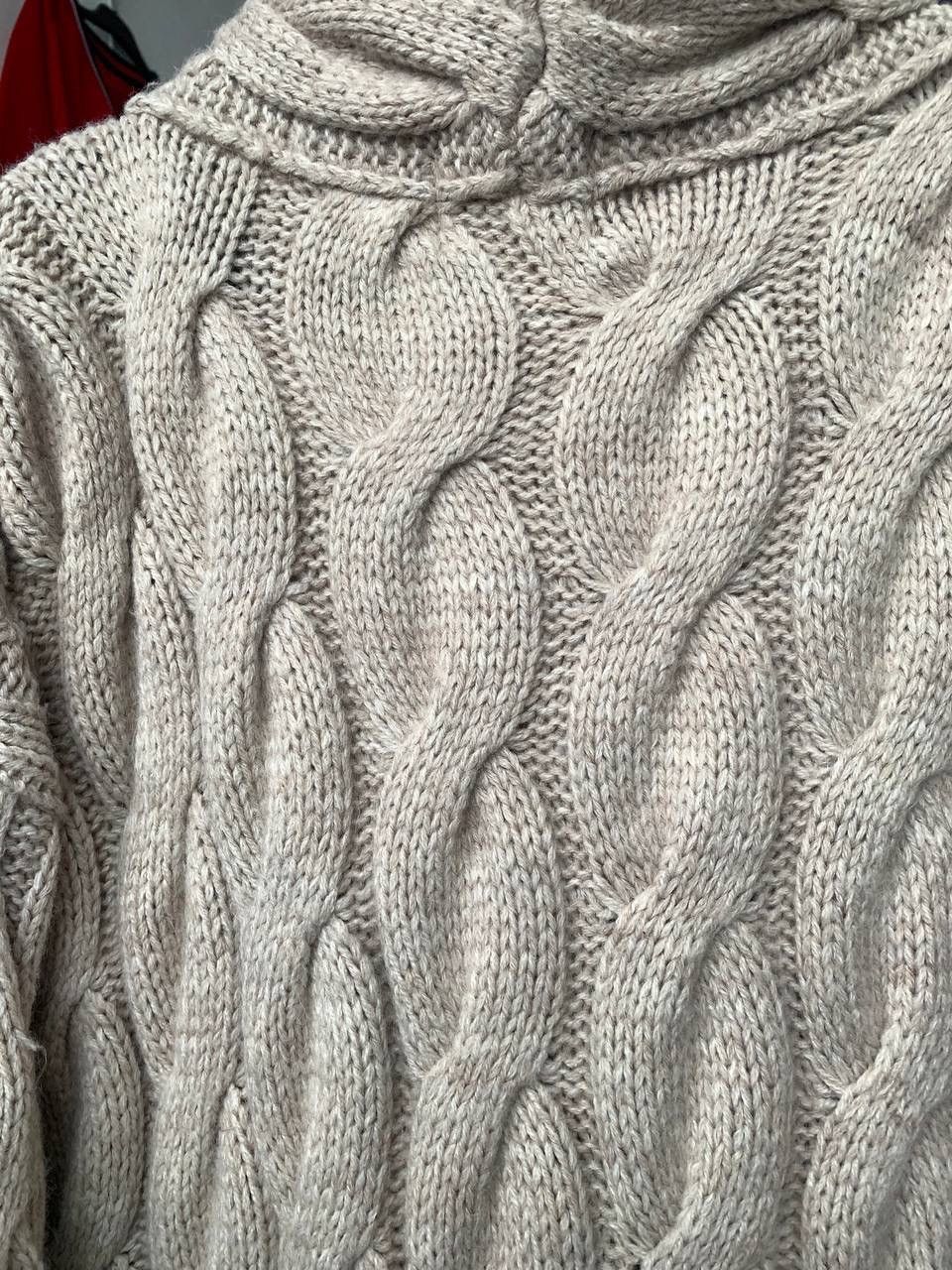 Burberry × Vintage Thomas Burberry Beige Cable Knitted Wool Sweater Size M / US 6-8 / IT 42-44 - 3 Thumbnail