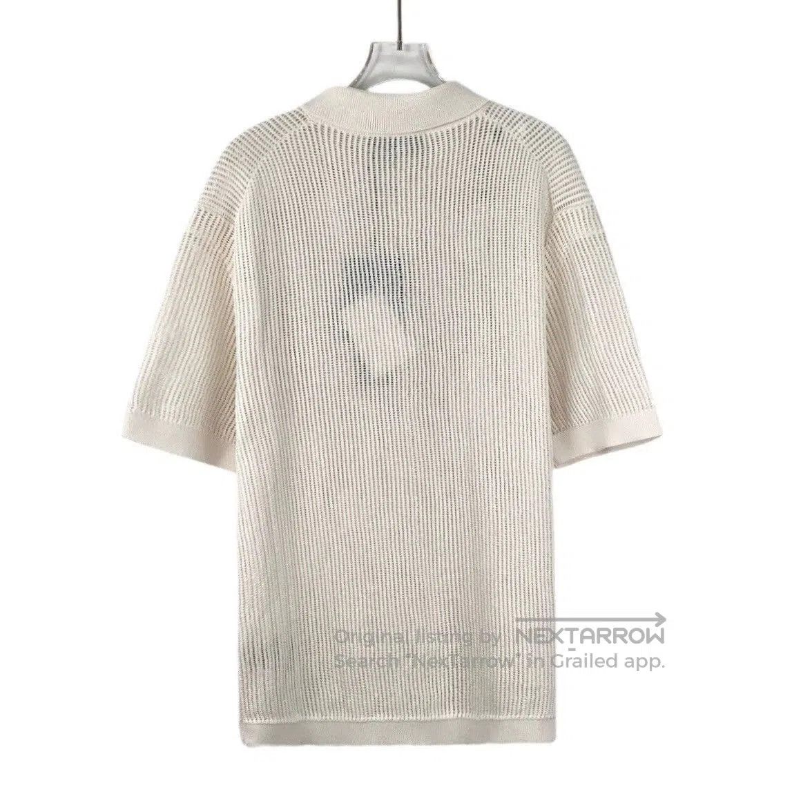 Dior Dior Grey Cutout Knit Short Sleeve Polo. Size US M / EU 48-50 / 2 - 2 Thumbnail