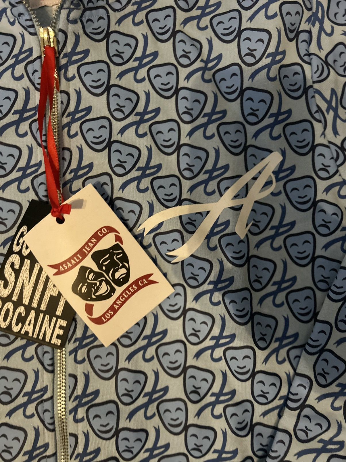Asaali Baby blue laugh now cry later all over print Size US M / EU 48-50 / 2 - 2 Thumbnail