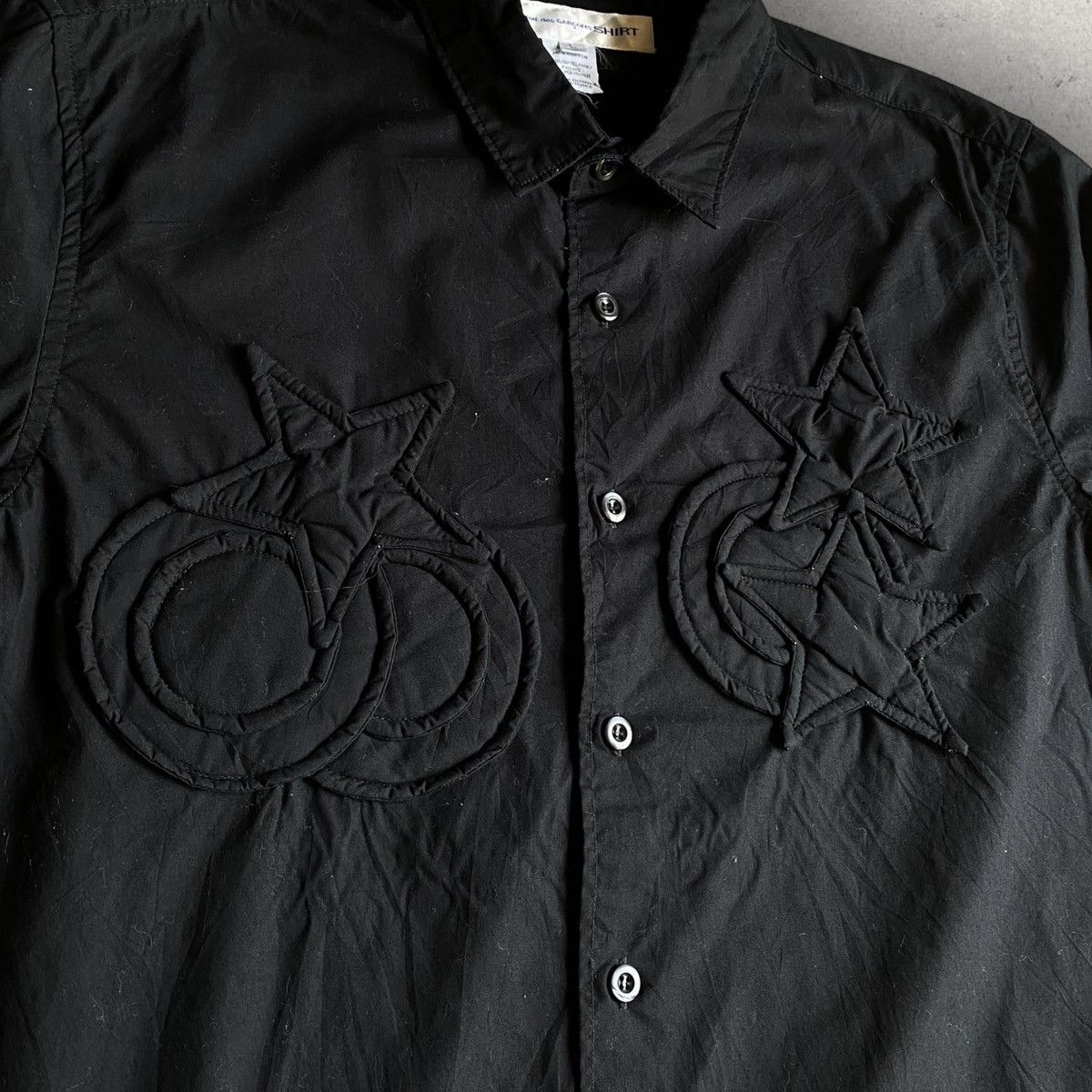 Pre-owned Comme Des Garcons X Comme Des Garcons Shirt Star Patch Shirt In Black