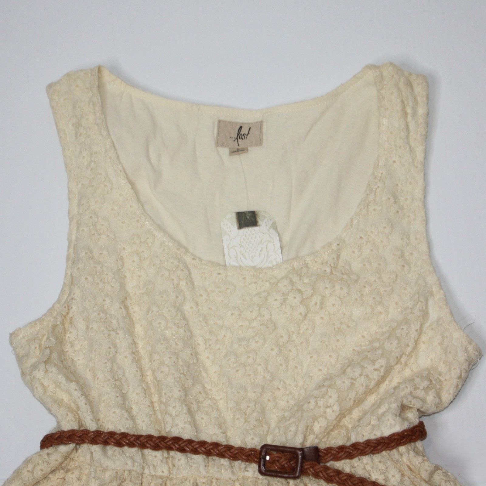Other Others Follow Lost Moxie Cream Lace Dress size Large NWT $76 Size L / US 10 / IT 46 - 11 Thumbnail