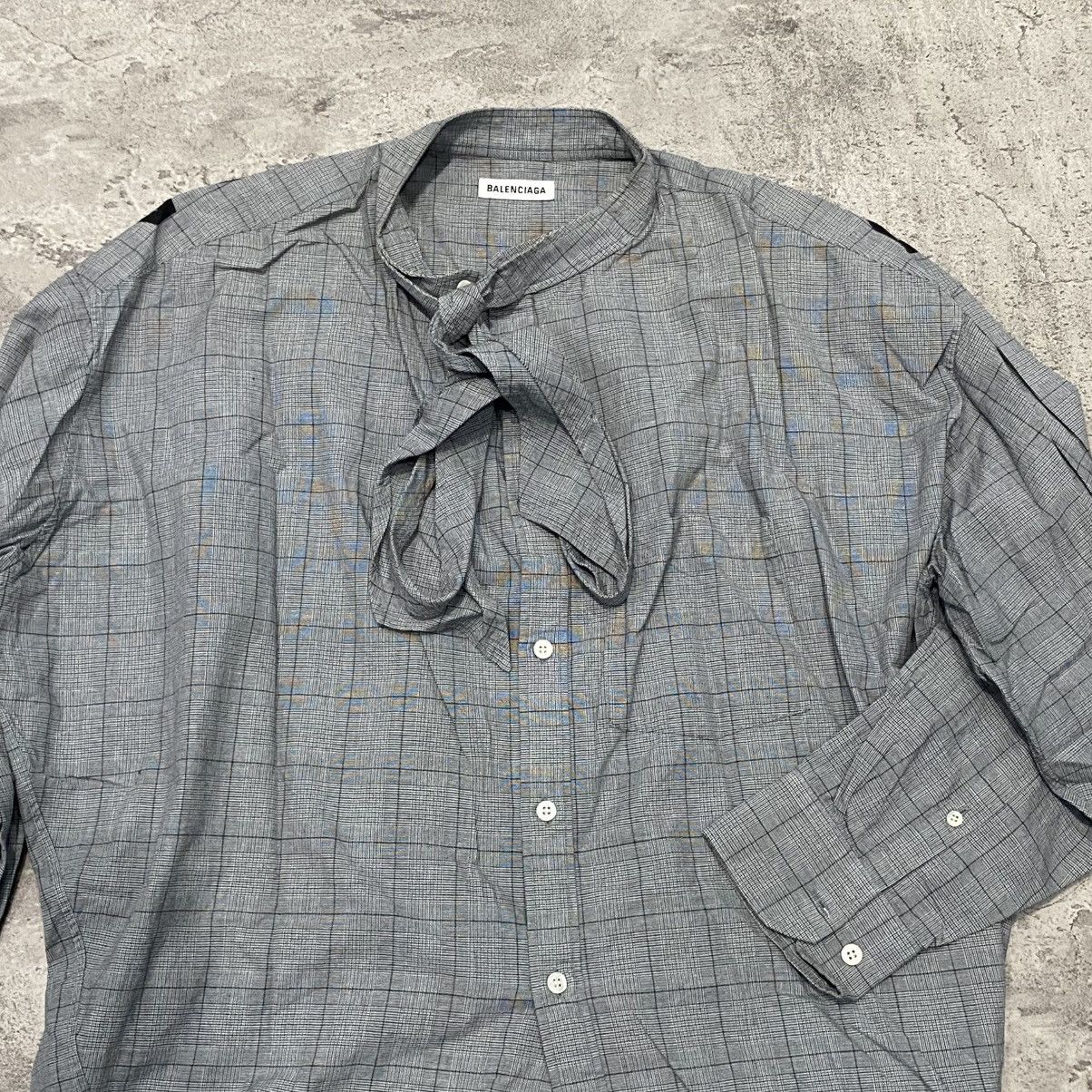 Balenciaga Balenciaga Back Logo Poplin Shirt Check Size XS / US 0-2 / IT 36-38 - 5 Thumbnail