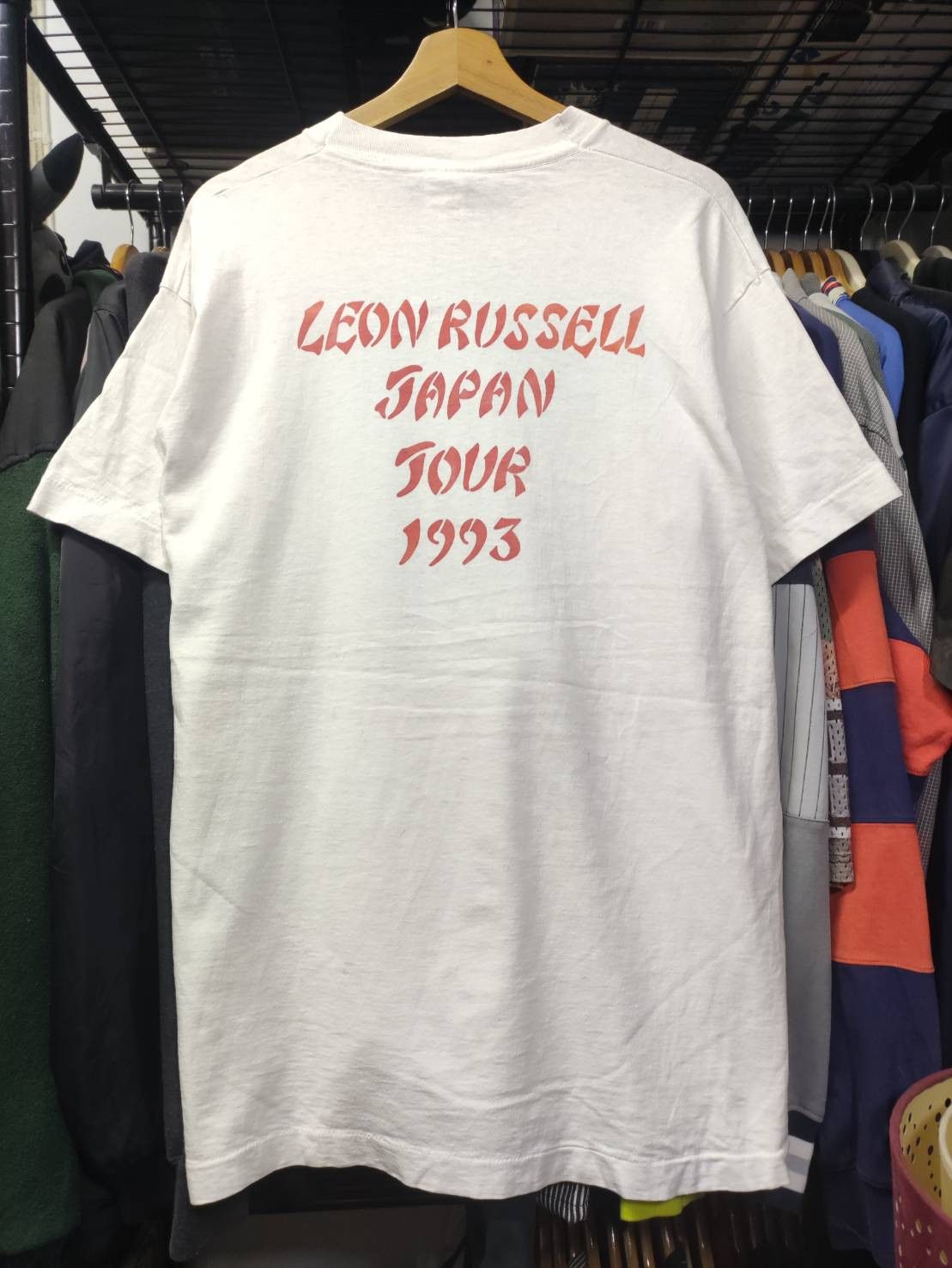 Band Tees Vtg 90's Leon Russell " Kabuki " Japan Tour T-Shirt Size US L / EU 52-54 / 3 - 2 Thumbnail