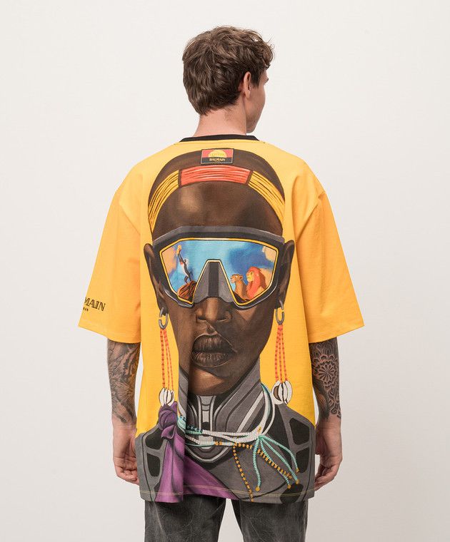 Balmain o1s1wg110126 X Disney Graphic Printed T-Shirt in Multicolor Size US L / EU 52-54 / 3 - 3 Thumbnail
