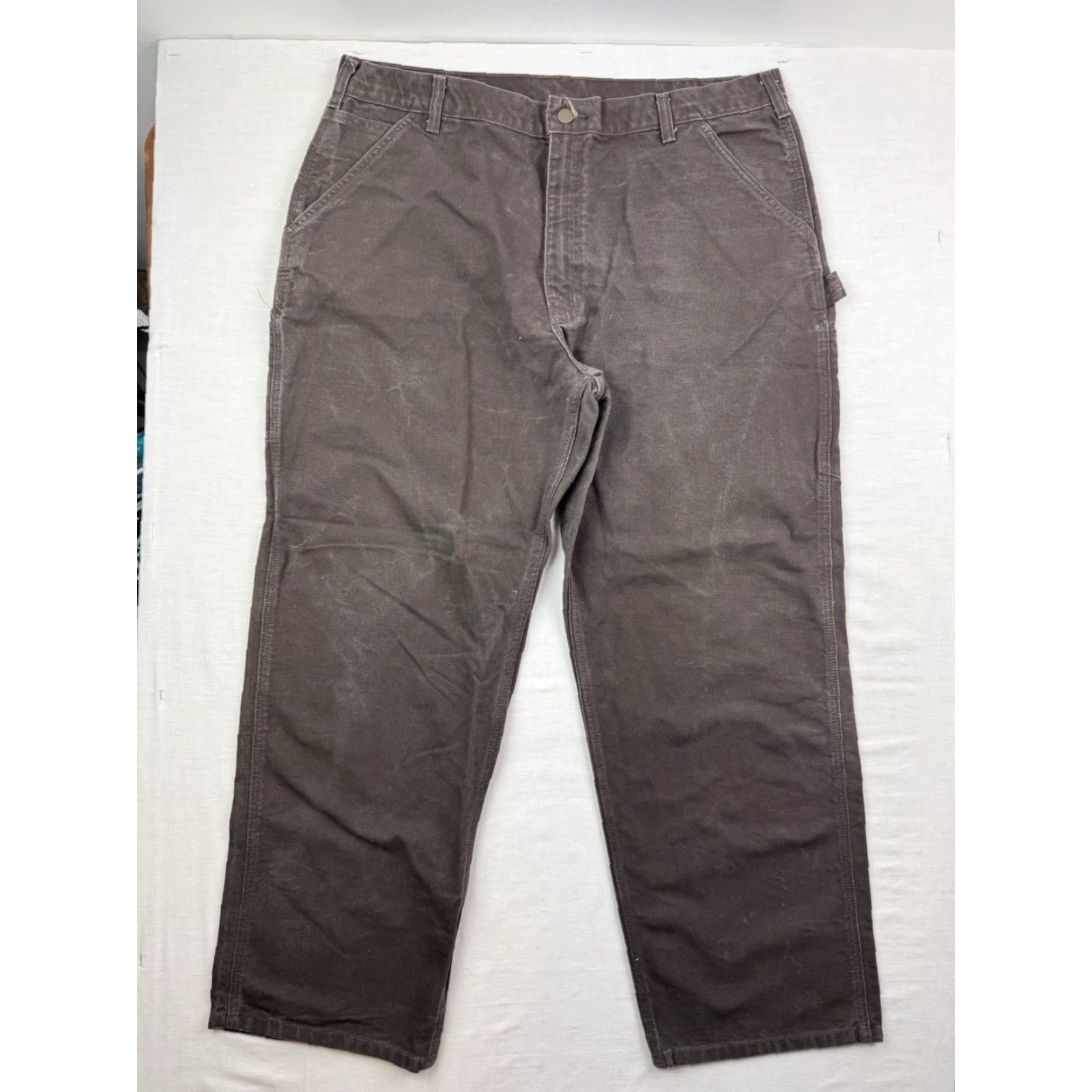 Carhartt VINTAGE Carhartt Carpenter Pants Men's Regular 40x32 Brown Casual Workwear 90s Grunge Size US 40 / EU 56 - 2 Thumbnail