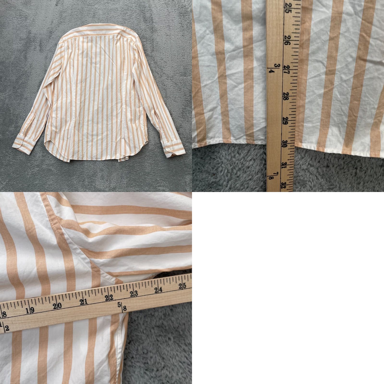 Bonobos Bonobos Shirt Mens Large White Tailored Fit Striped Cotton Button Down Size US L / EU 52-54 / 3 - 8 Thumbnail
