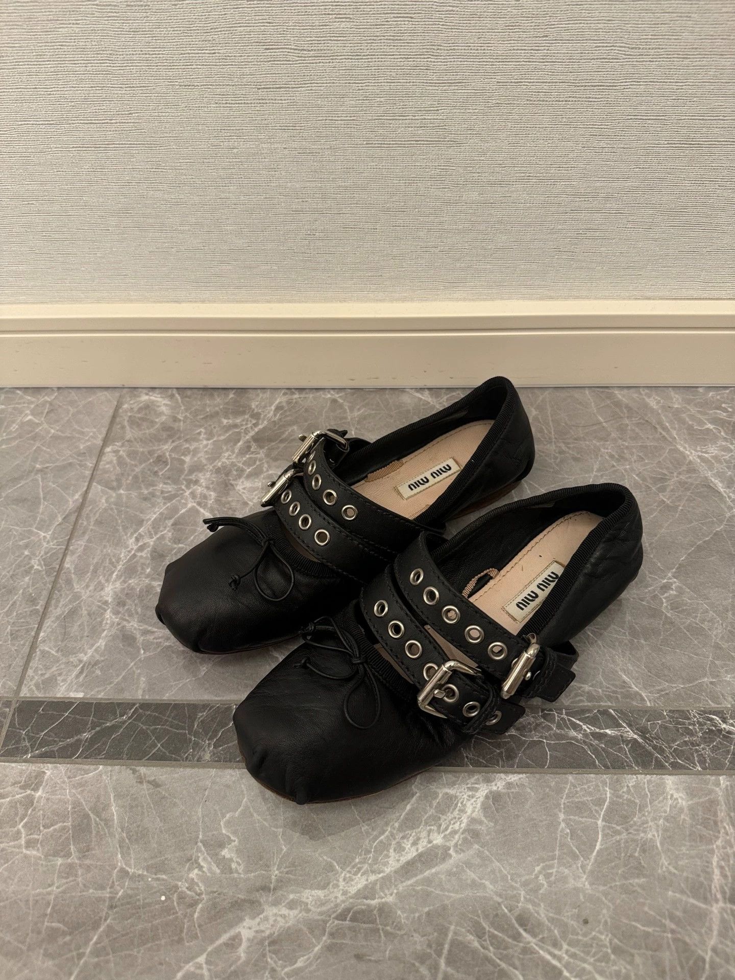 Miu Miu MIU MIU black ballet flats 36 Size US 5.5 / IT 35.5 - 3 Thumbnail