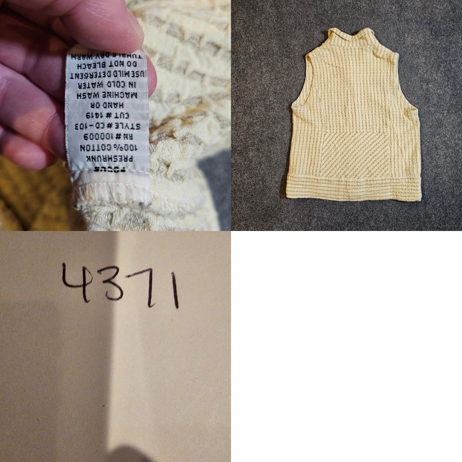 Vintage Focus Vest Top Women Size Small Yellow Stripe Button Sleeveless Lagenlook Casual Nike Size S / US 4 / IT 40 - 8 Thumbnail