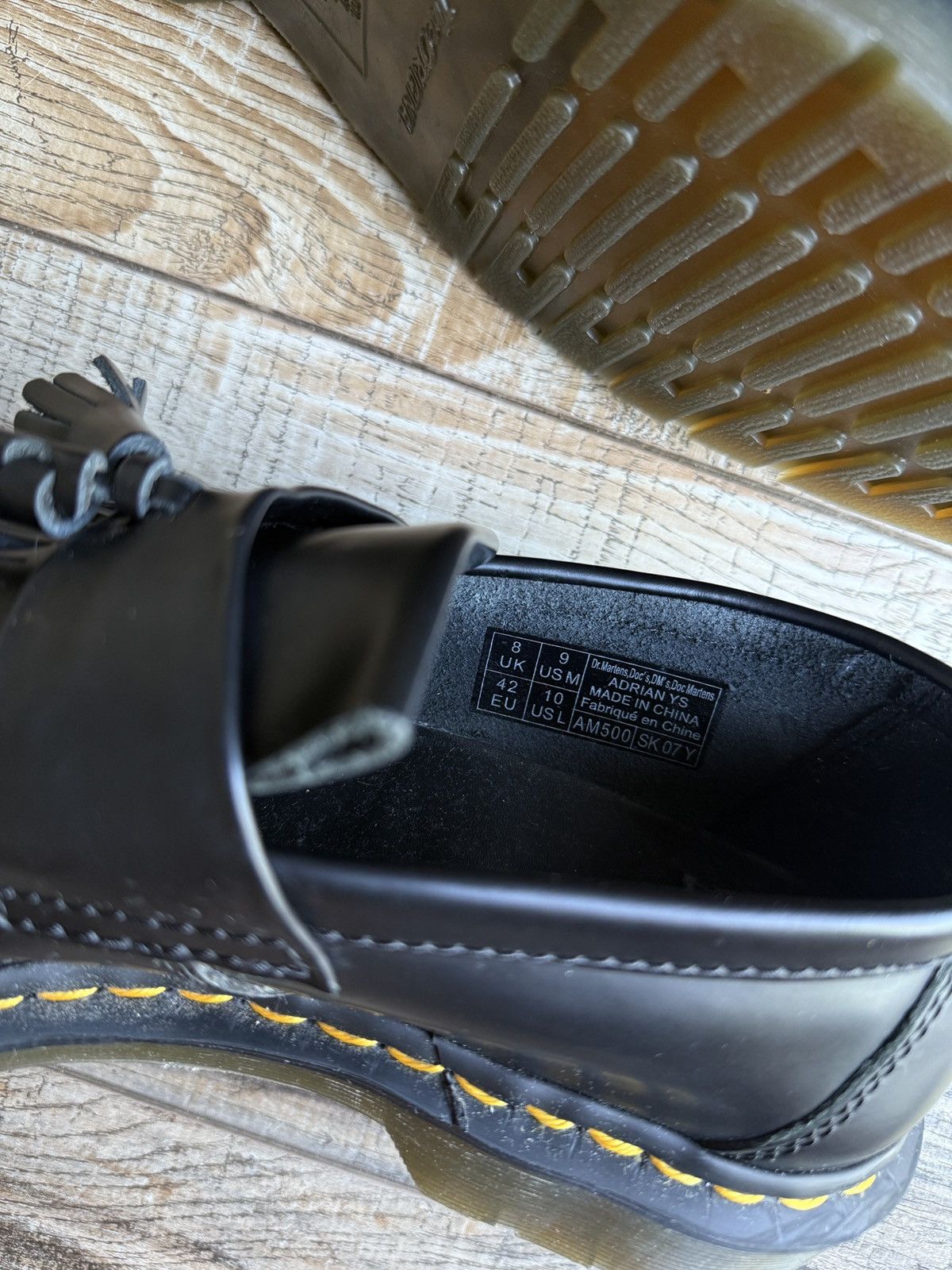 Dr. Martens Dr Martens Adrian Yellow Stitch Tassel Loafer Size US 9 / EU 42 - 5 Thumbnail