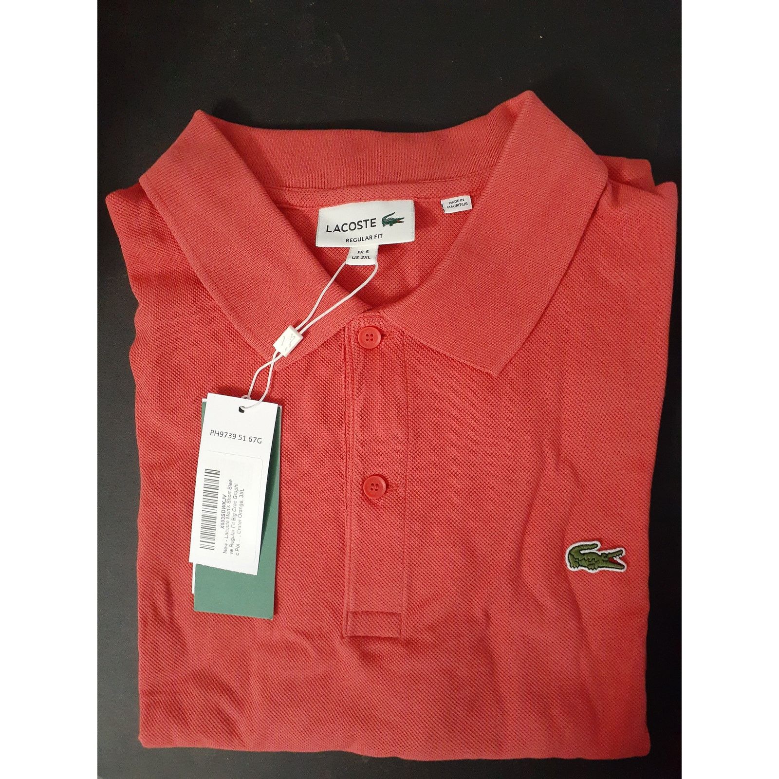 Lacoste Lacoste Men's Regular Fit Big Croc Graphic Polo Shirt 3XL Size US XXL / EU 58 / 5 - 2 Thumbnail