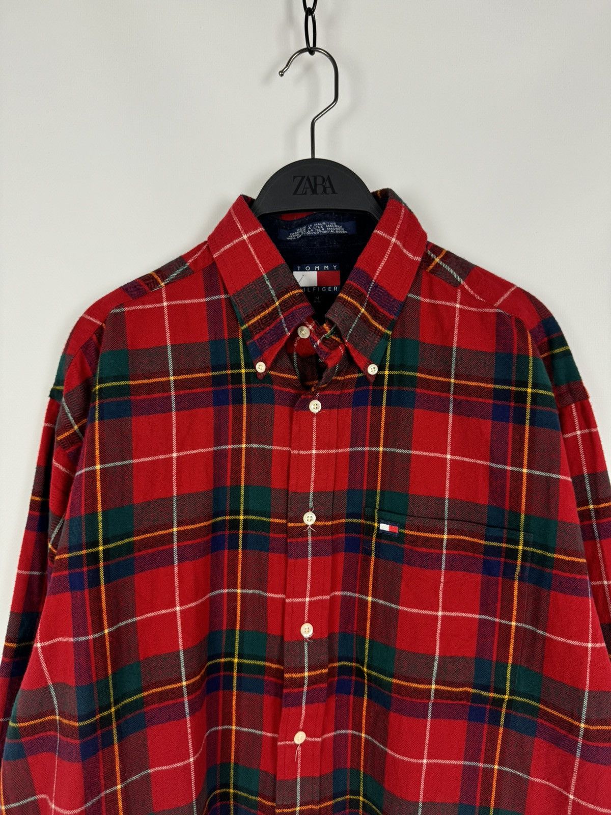 Flannel × Tommy Hilfiger × Vintage Vintage Y2K Tommy Hilfiger Flannel Check Button Up Shirt Size US M / EU 48-50 / 2 - 2 Thumbnail
