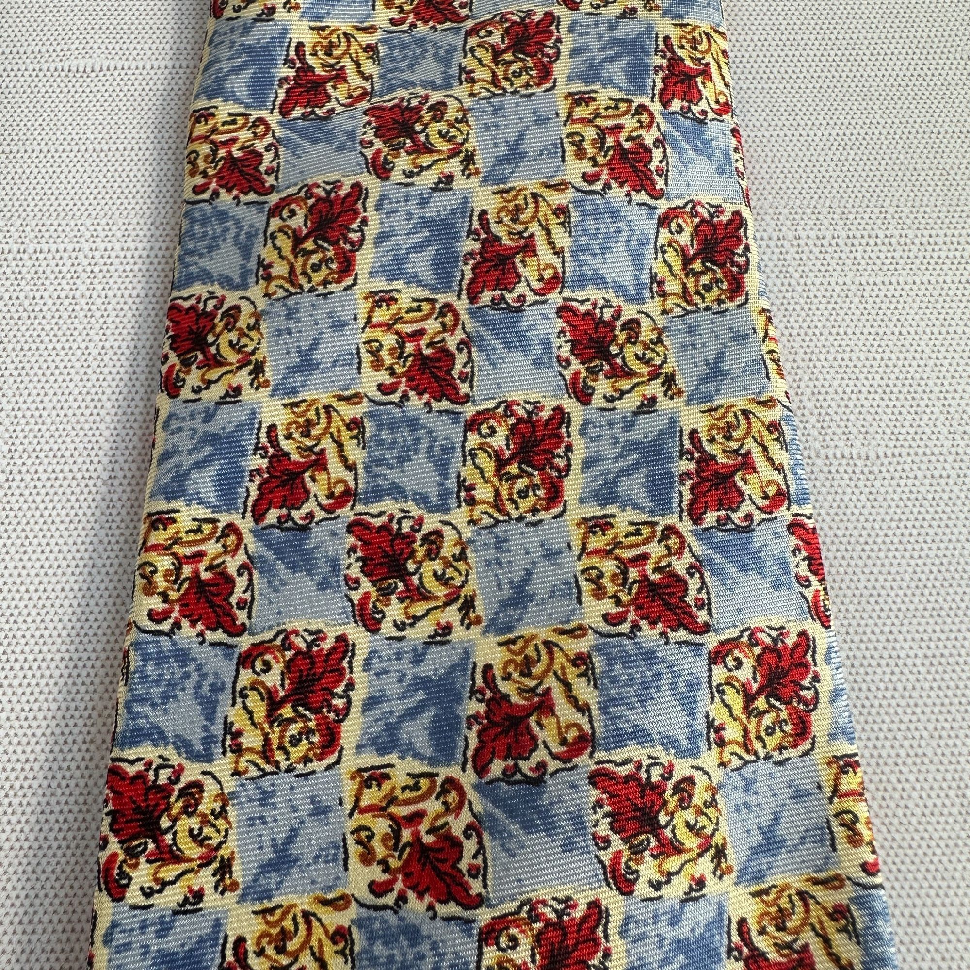 Other Pink London Mens Silk Tie Blue Red Yellow White Checkered Pa Size ONE SIZE - 10 Thumbnail