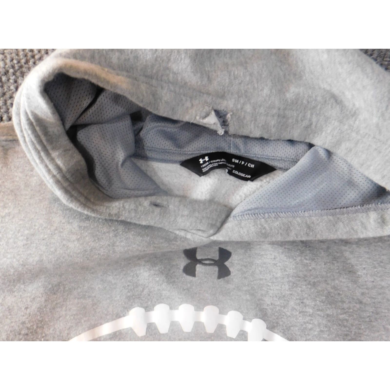 Under Armour Under Armour Mens Hoodie S Gray Zip Pullover Football Knit Zipper Regular Long Sleeve Sweatshirt Size US S / EU 44-46 / 1 - 4 Thumbnail