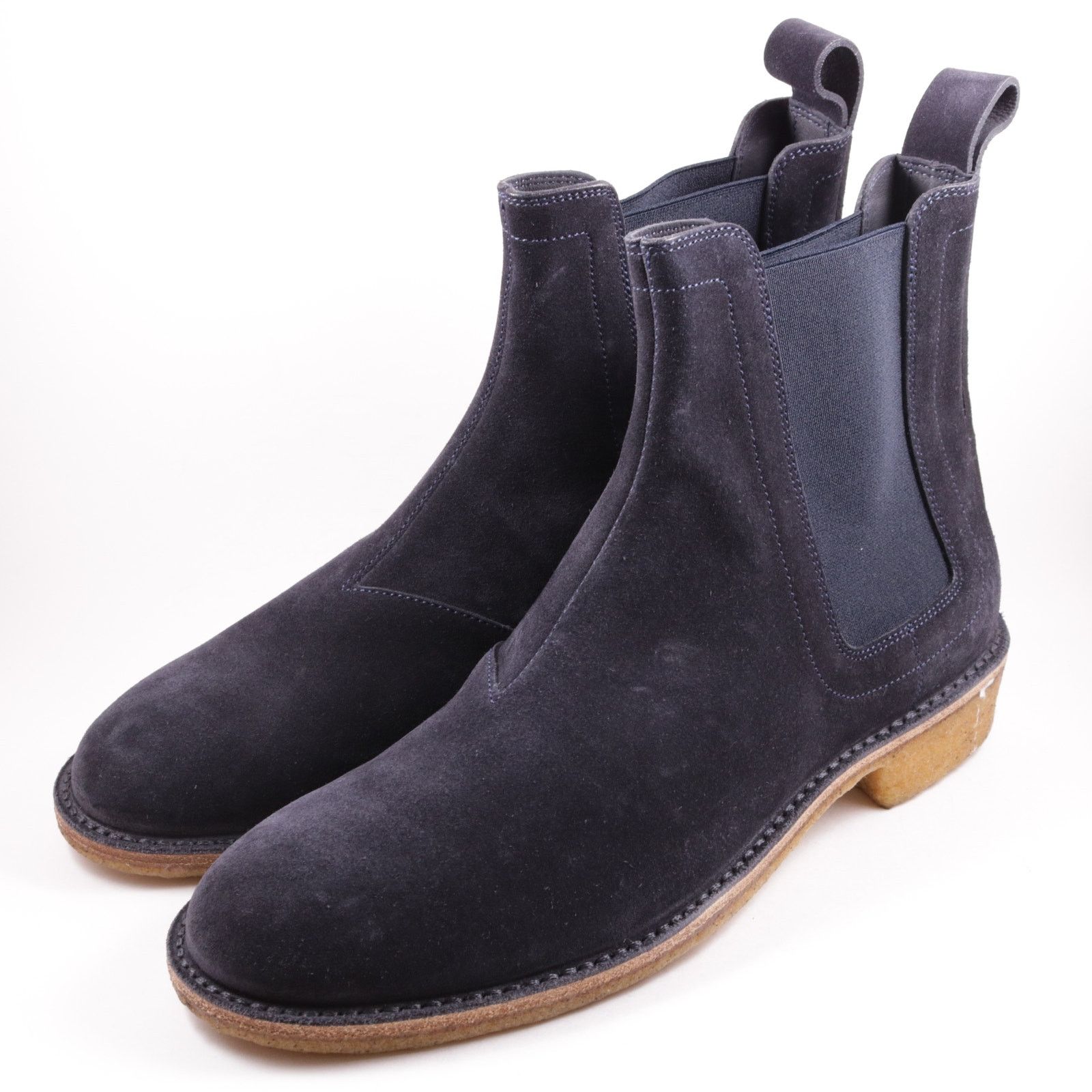 Bottega Veneta Bottega Veneta Suede Navy Chelsea Boots Size 47 / 14 Size US 14 / EU 47 - 1 Thumbnail