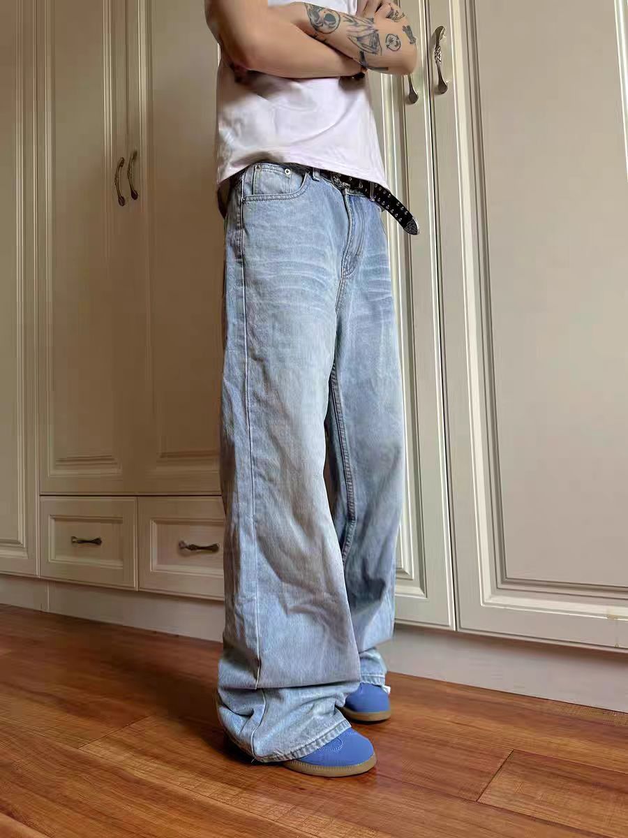 Jean Loose-fitting blue wide-leg jeans Size US 34 / EU 50 - 3 Thumbnail