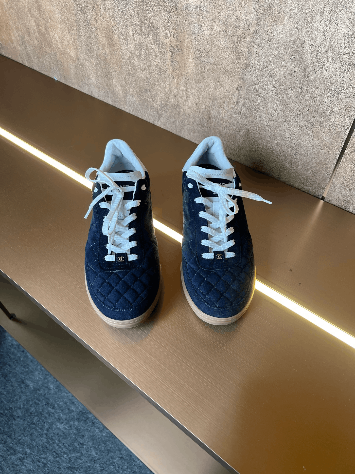 Chanel Chanel Navy German Training Shoes Size US 9 / IT 39 - 1 Thumbnail