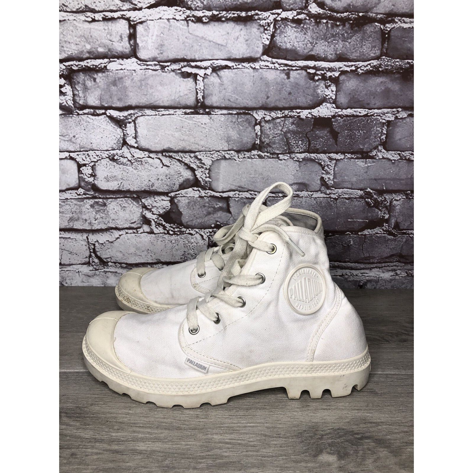 Palladium Palladium Pampa Hi White Canvas Fabric Lace Up Combat Boots Size US 9 / IT 39 - 20 Thumbnail