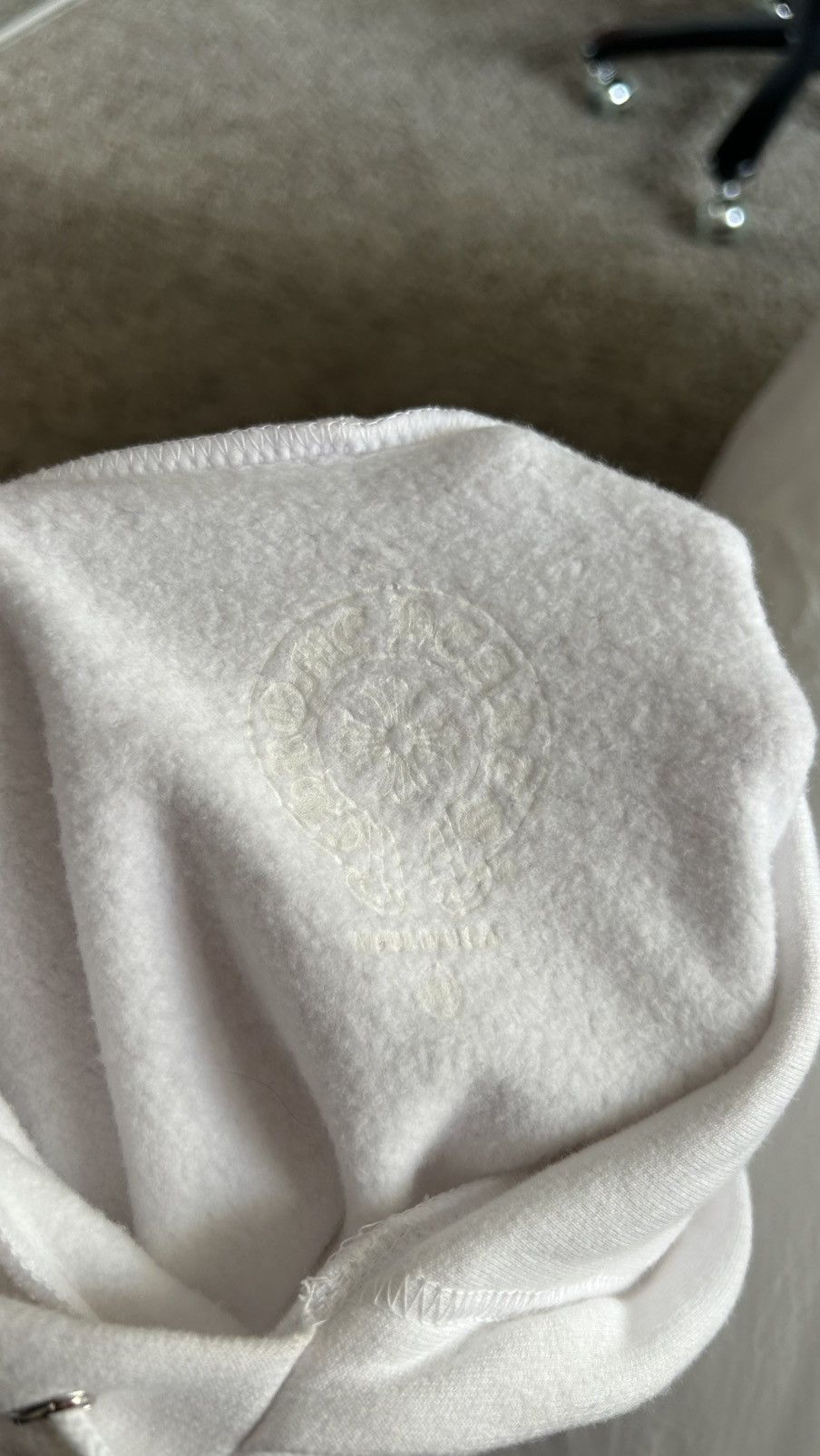 Chrome Hearts Chrome Hearts White Vertical Logo Hoodie Size US M / EU 48-50 / 2 - 8 Thumbnail