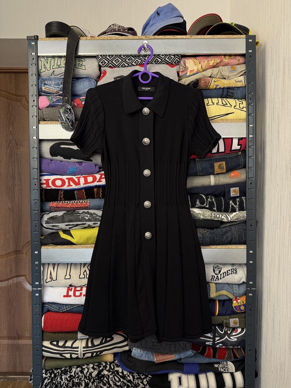 Balmain Balmain Arhive Fine knit dress with Metal buttons Size M / US 6-8 / IT 42-44 - 1 Thumbnail