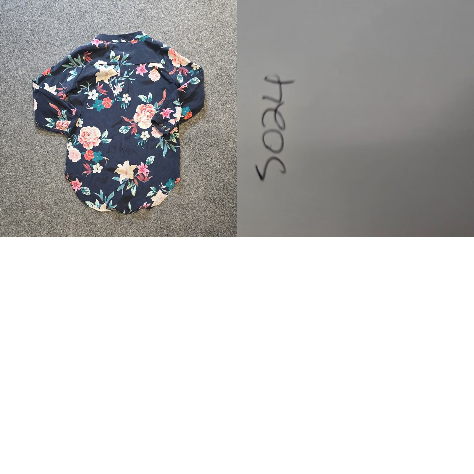 Vintage Amour Vert Top Blouse Womens XS Blue Floral Silk Popover Long Sleeve Casual Career Size XS / US 0-2 / IT 36-38 - 8 Thumbnail