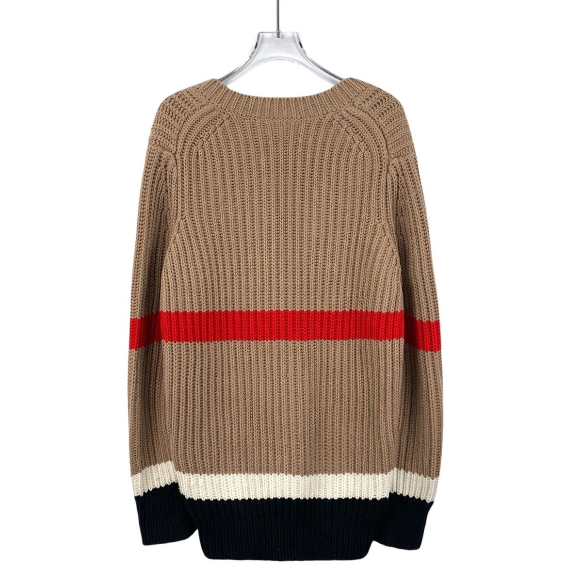 Burberry Burberry Striped V-Neck Wool Long Sleeve Knit Sweater K26WX Size S / US 4 / IT 40 - 2 Thumbnail