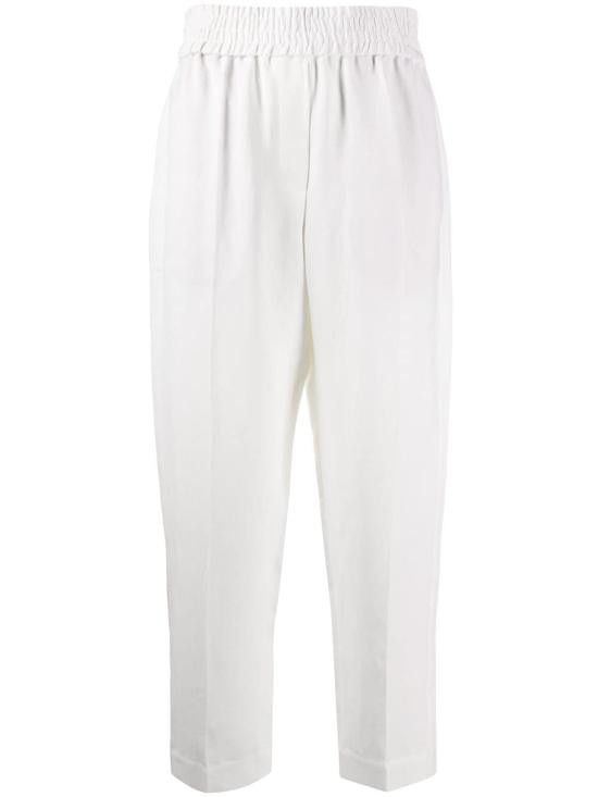 Brunello Cucinelli BRUNELLO CUCINELLI Women Straight Pants MH126P7197 C600 Beige Size 27" / US 4 / IT 40 - 1 Thumbnail