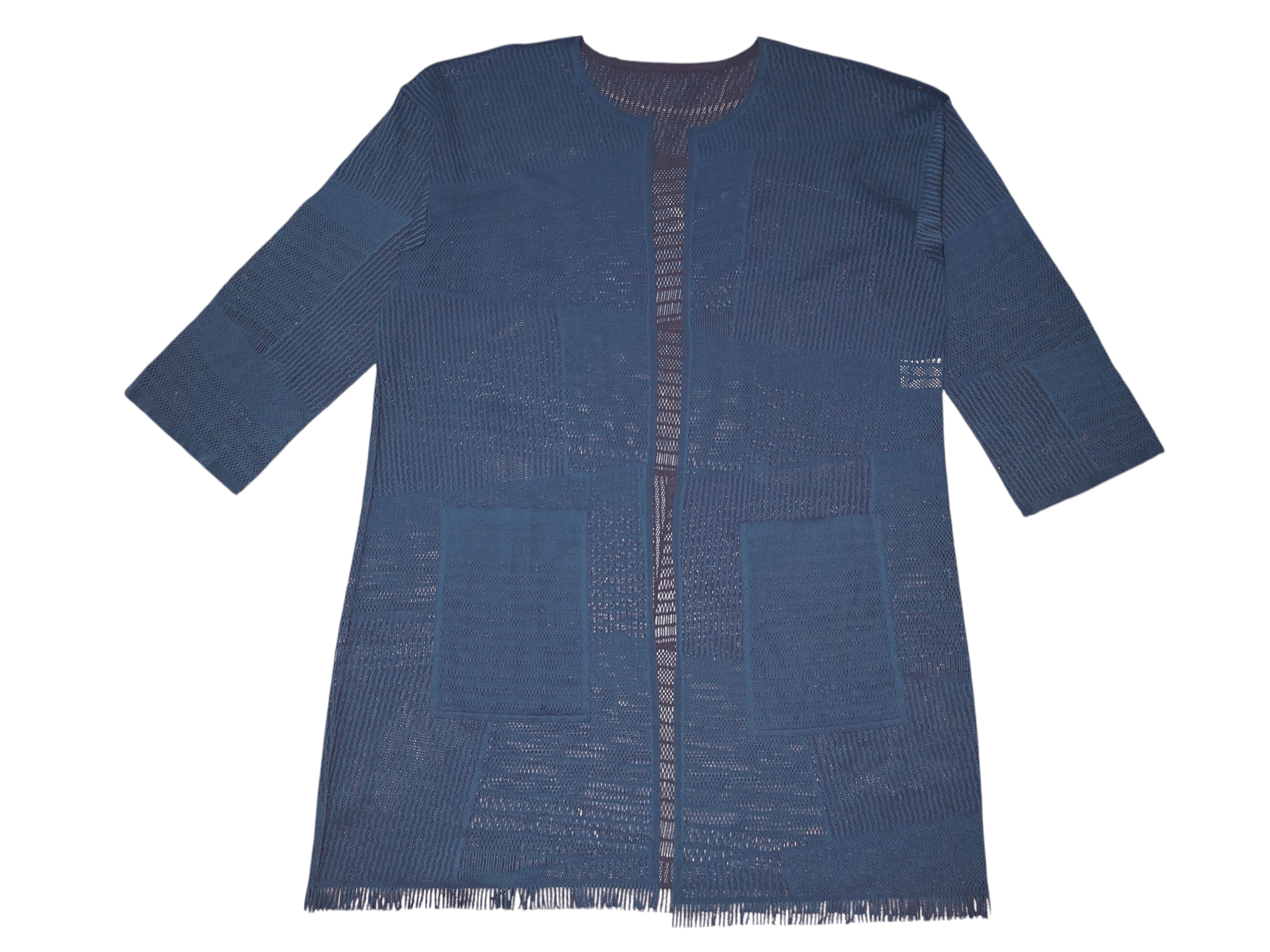 Pleats Please Issey Miyake Archival Pleats Please Issey Miyake Geometric Mesh Cardigan Size US L / EU 52-54 / 3 - 6 Thumbnail
