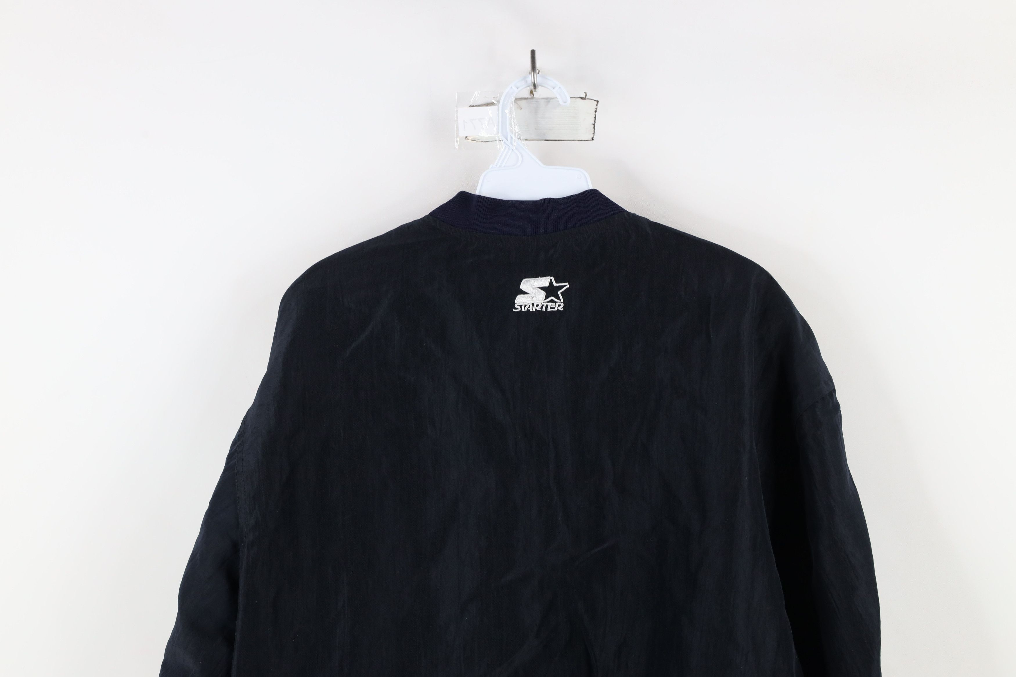 Starter × Vintage Vintage 90s Starter Blank Pullover Windbreaker Jacket Blue Size US M / EU 48-50 / 2 - 13 Thumbnail
