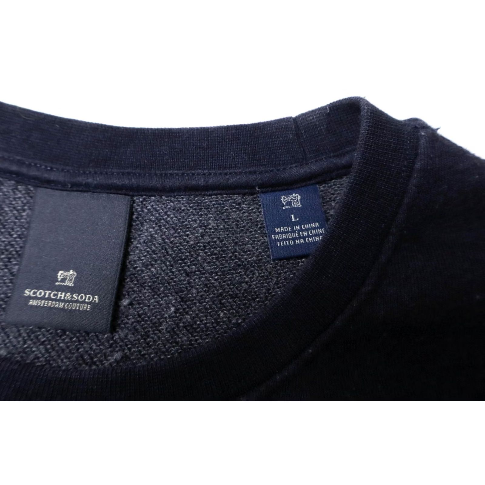 Scotch & Soda SCOTCH & SODA Sweatshirt Logo Blue Round Neck Pullover MEN Large Size US L / EU 52-54 / 3 - 5 Thumbnail