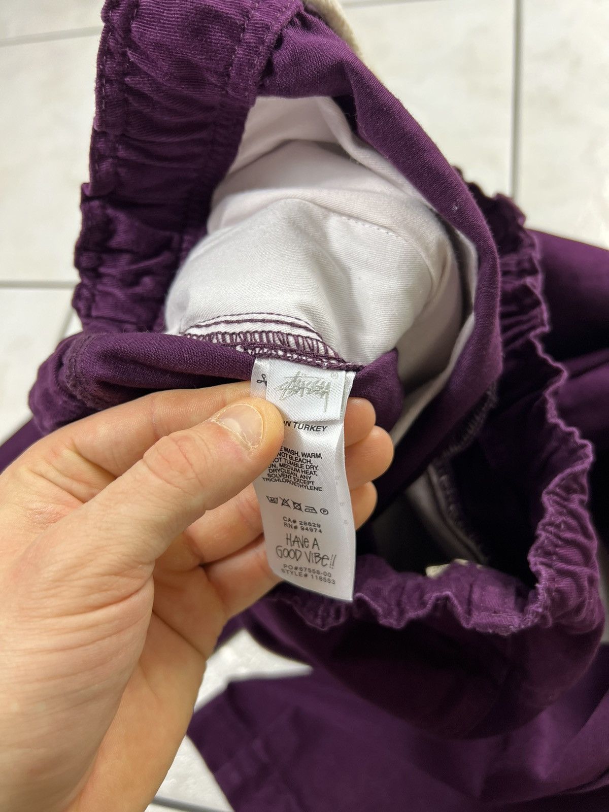 Stussy Stussy elastic stuff baggy brushed beach pant trousers lean Size US 32 / EU 48 - 20 Thumbnail