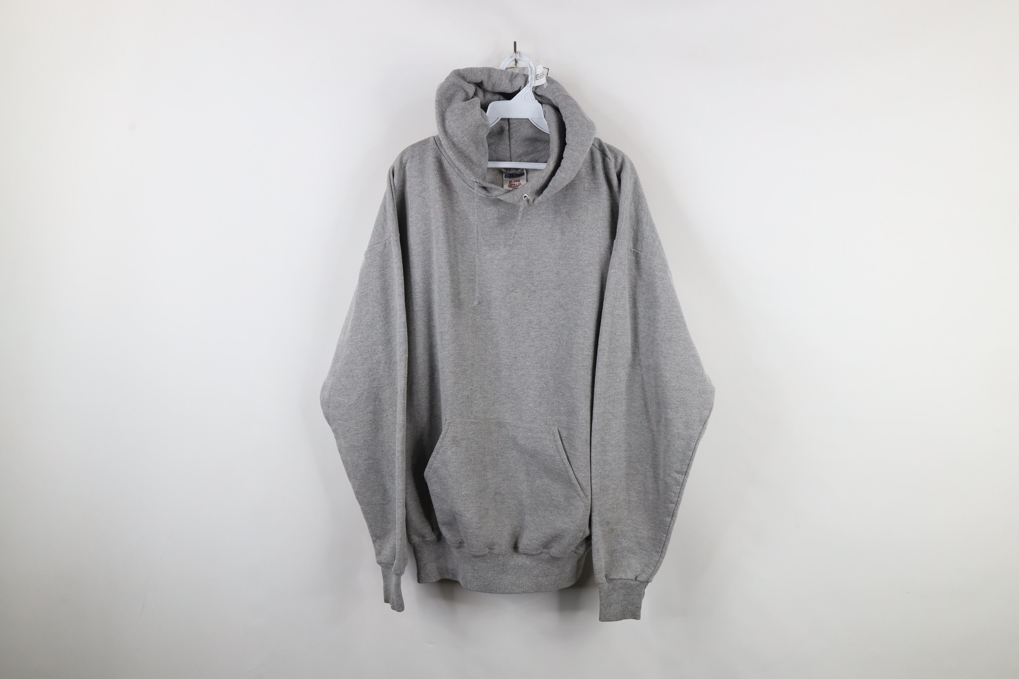 Vintage Vintage 90s Streetwear Heavyweight Hoodie Sweatshirt Gray Size US XXL / EU 58 / 5 - 1 Thumbnail