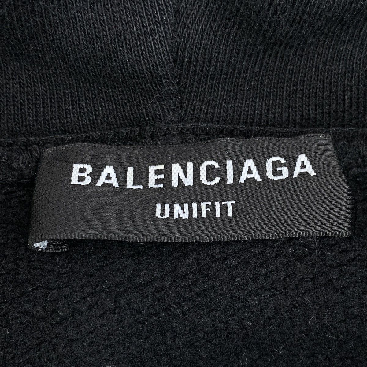 Balenciaga Balenciaga Black Tassel Printed Hooded Sweatshirt K26WX Size US XS / EU 42 / 0 - 5 Thumbnail