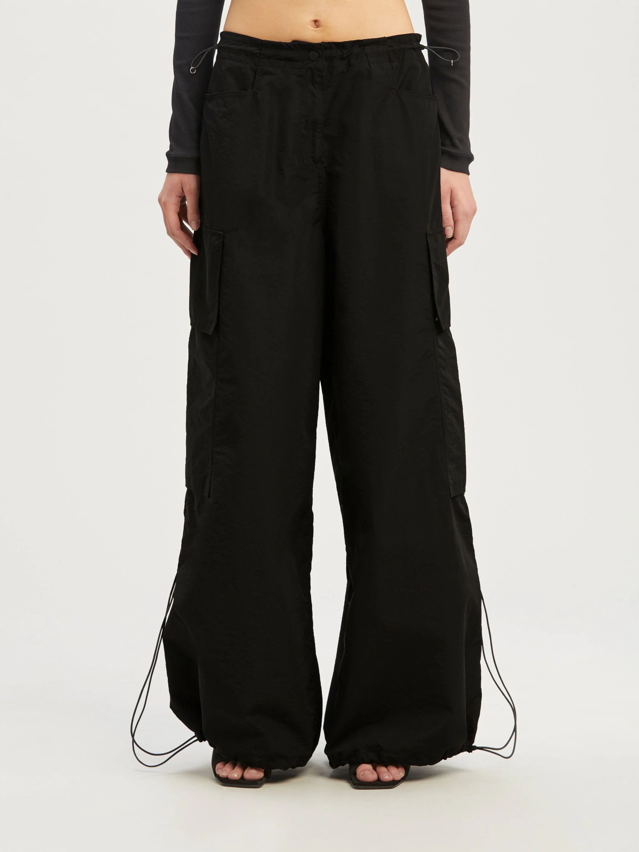 Palm Angels o1s22i1n0824 Parachute Pants in Black Size 28" / US 6 / IT 42 - 3 Thumbnail