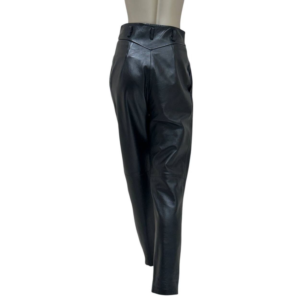 Alberta Ferretti Alberta Ferretti Leather Pants - Size 40 Size 27" / US 4 / IT 40 - 3 Thumbnail