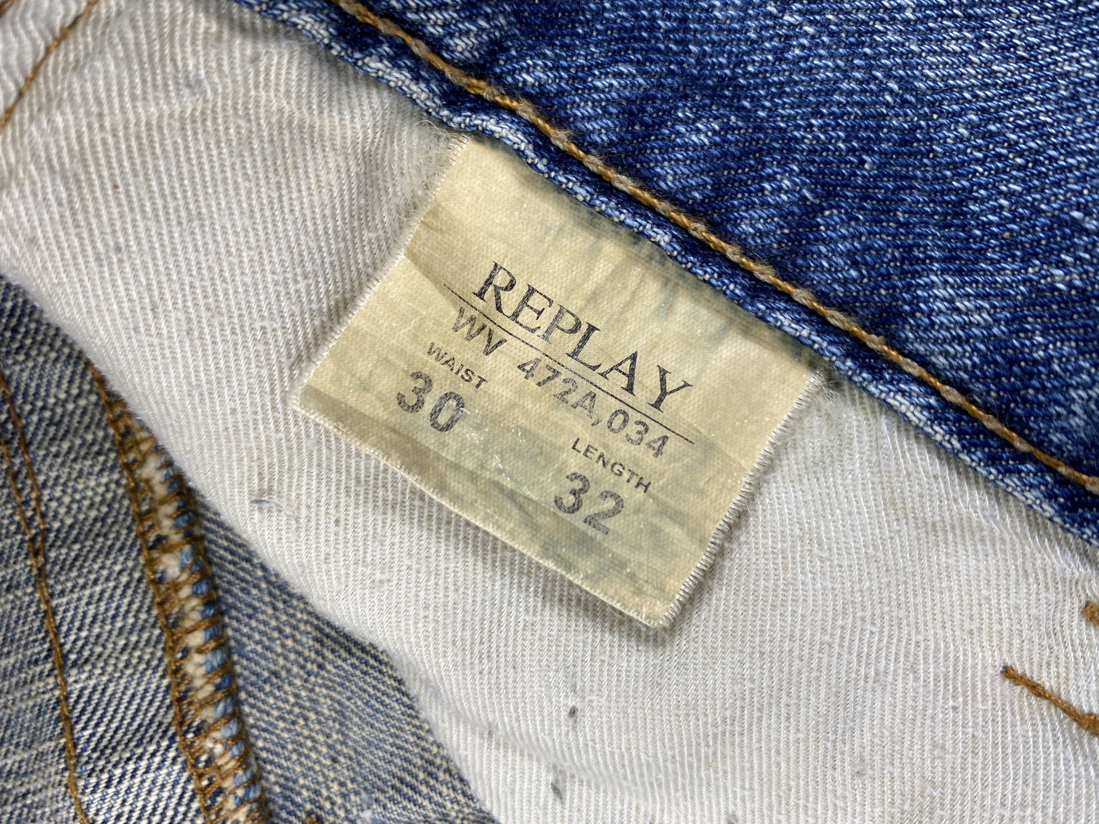Hysteric Glamour Distressed Blue Vintage Replay Flare Jeans 32x29.5- JN3582 Size US 32 / EU 48 - 10 Thumbnail
