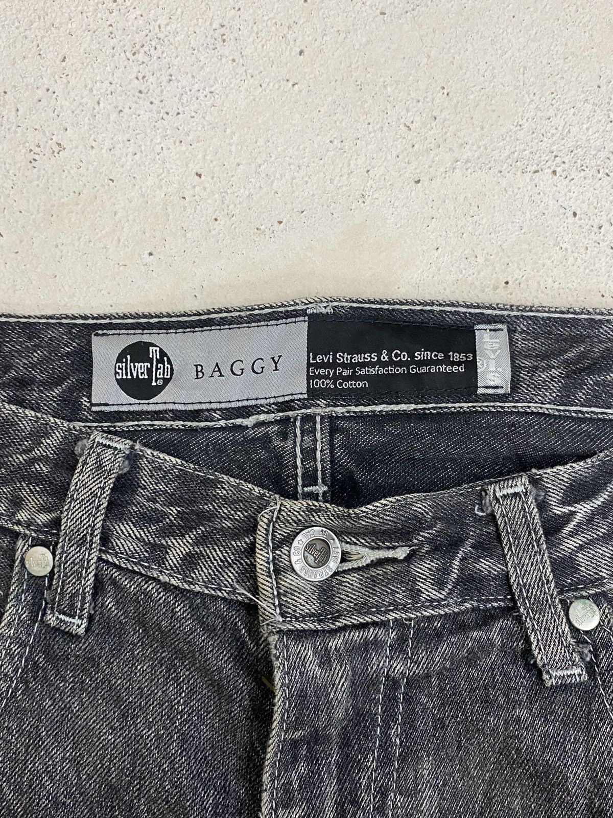 Levi's 90s Levis Silver Tab Baggy Grey Washed Tapered Legs Size US 36 / EU 52 - 12 Thumbnail