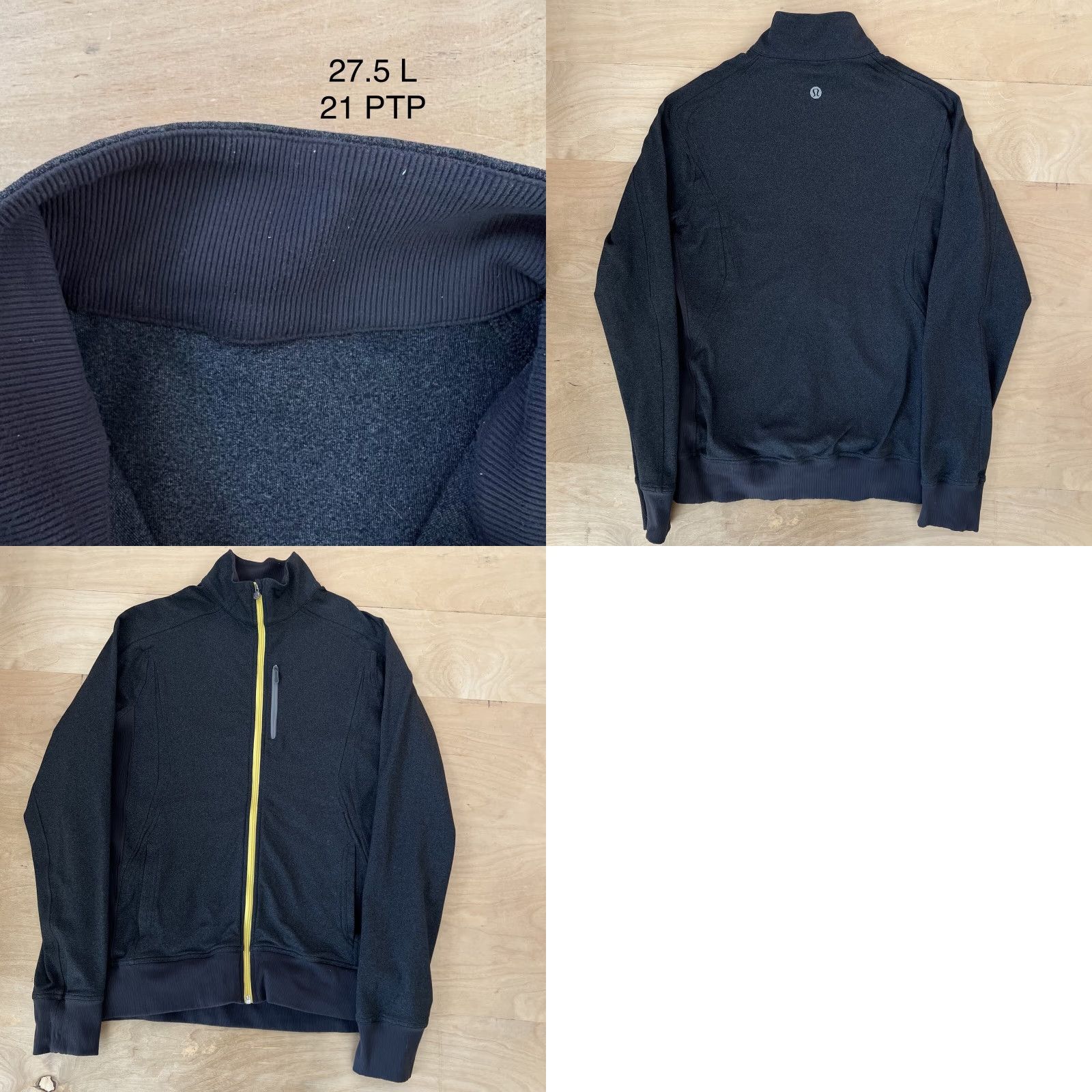 Lululemon Lululemon Track Jacket Gray L Full Zip Windbreaker Softshell Polyester Mens Adults Regular Size L Yellow Accent Zipper Size US L / EU 52-54 / 3 - 8 Thumbnail
