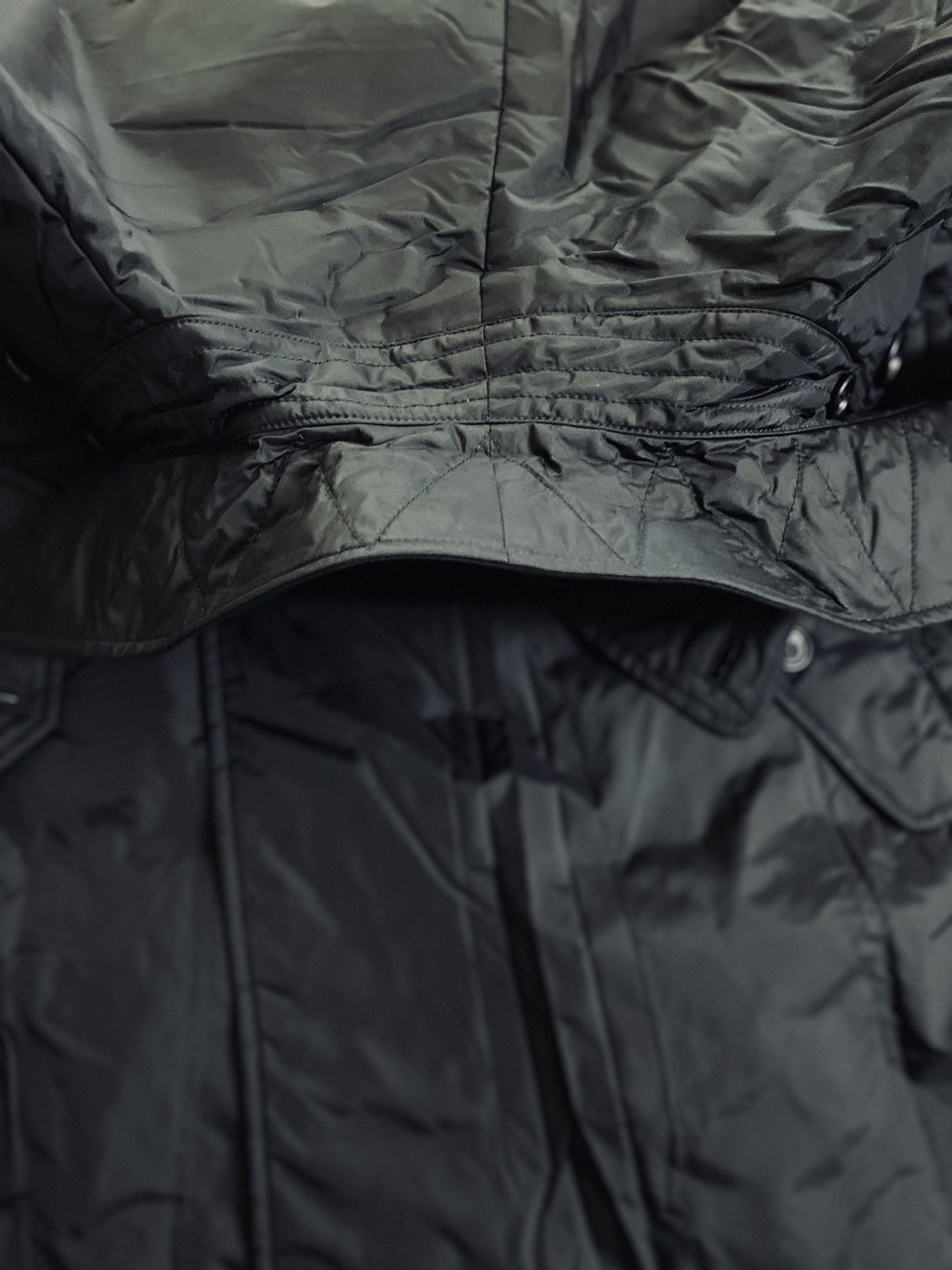 Y's Y’s x Aspesi Black Nylon Thermore Lightweight Peacoat 3 NWT Size US L / EU 52-54 / 3 - 15 Thumbnail