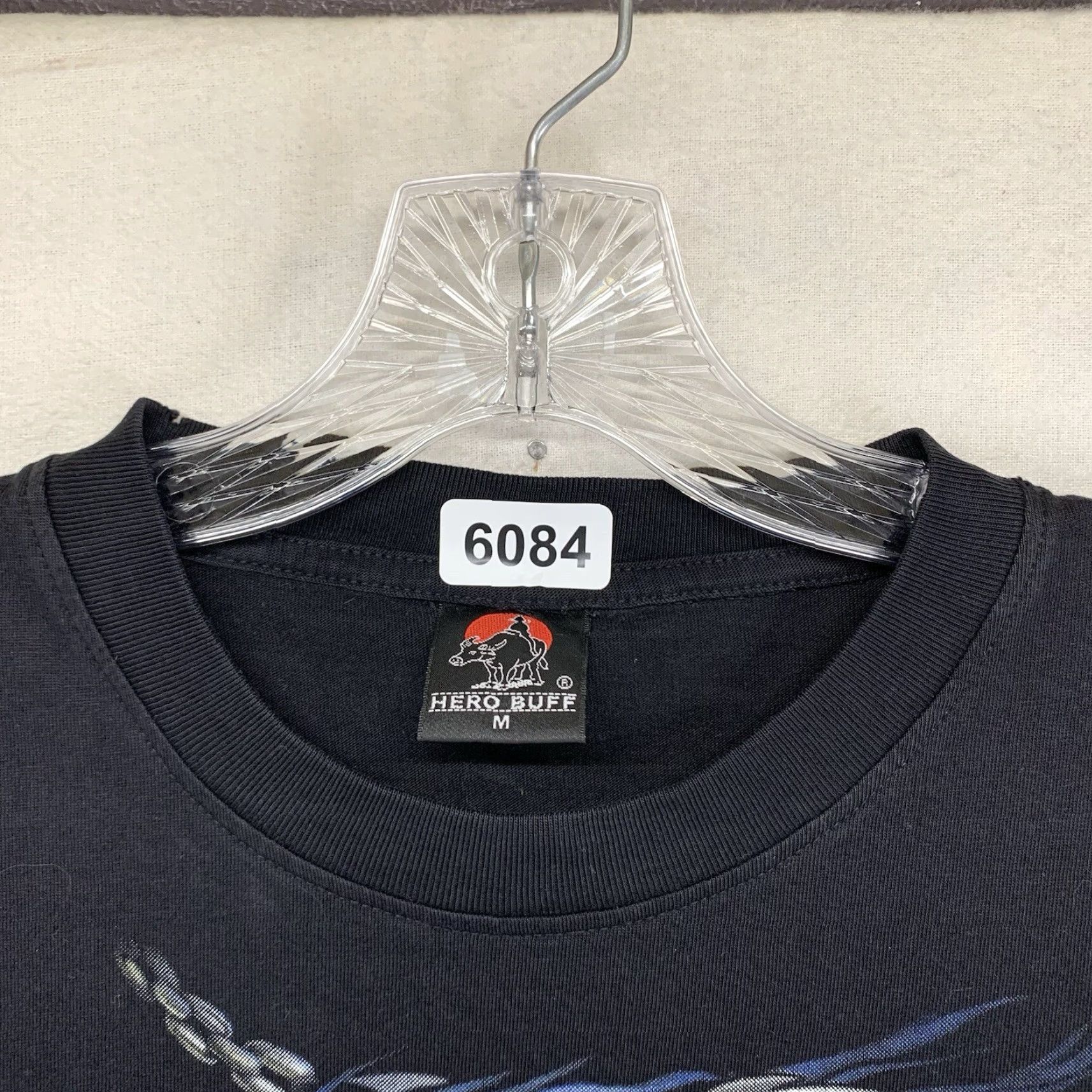 Doublet VINTAGE HERO BUFF Skull Shirt Mens M Short Sleeve Crew Neck Black 2000s 00s Army Biker American Flag Double-Sided Affliction Logo graphic print Size US M / EU 48-50 / 2 - 6 Thumbnail