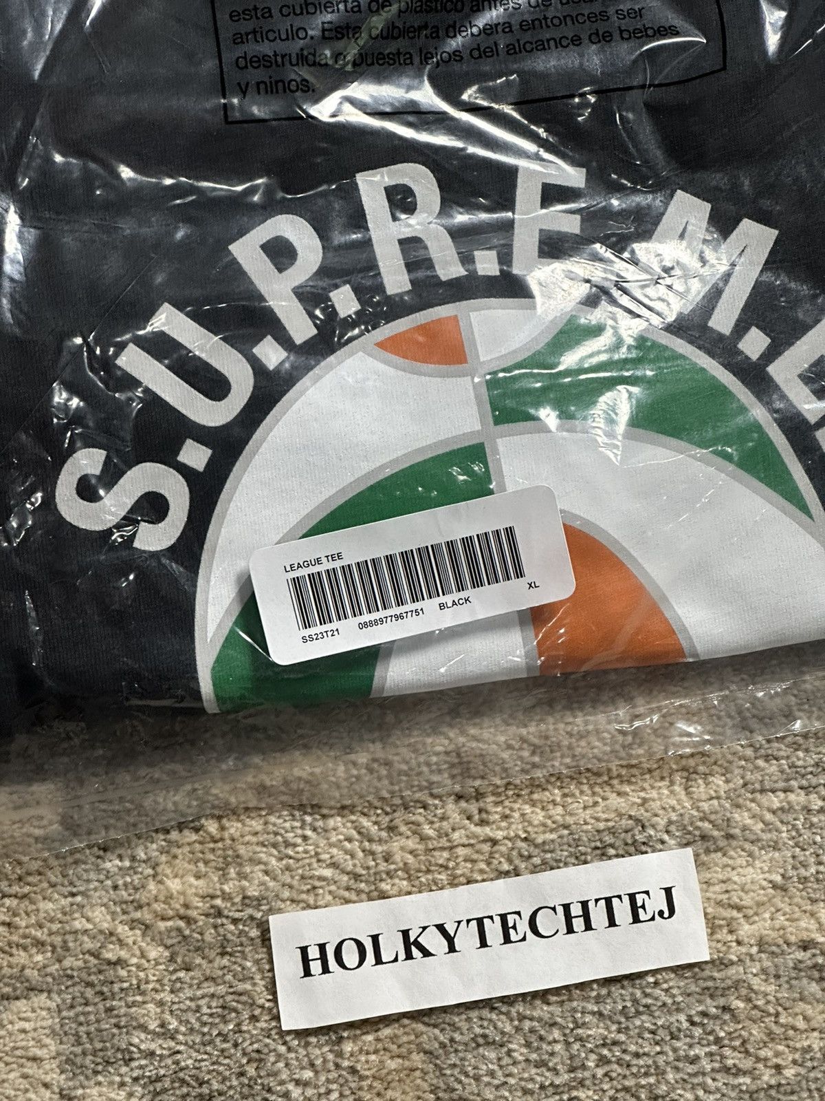 Supreme Supreme League Tee - Black - XL - SS23 Size US XL / EU 56 / 4 - 3 Thumbnail