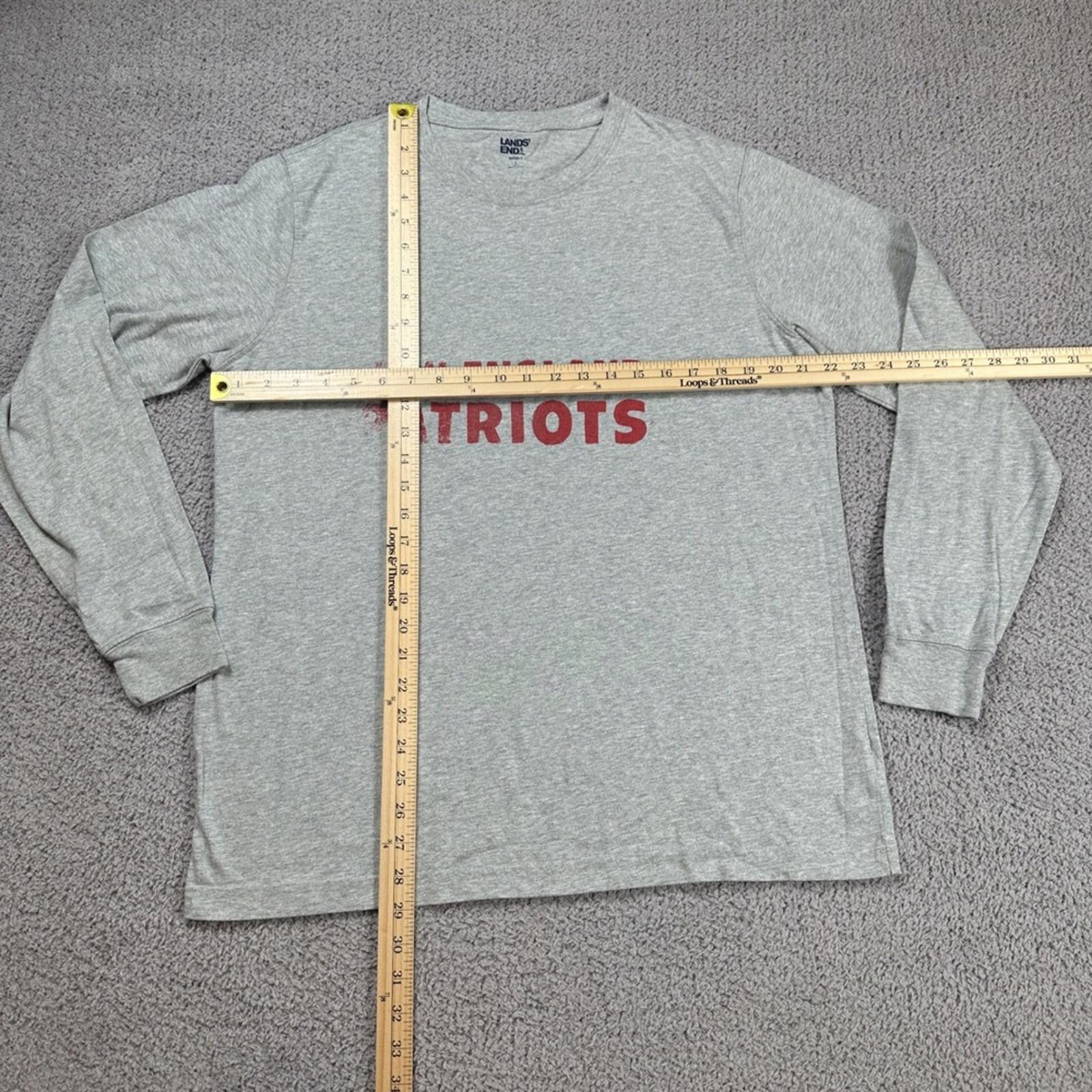Lands' End New England Patriots Long Sleeve Shirt Gray Large Super-T Size US L / EU 52-54 / 3 - 2 Thumbnail