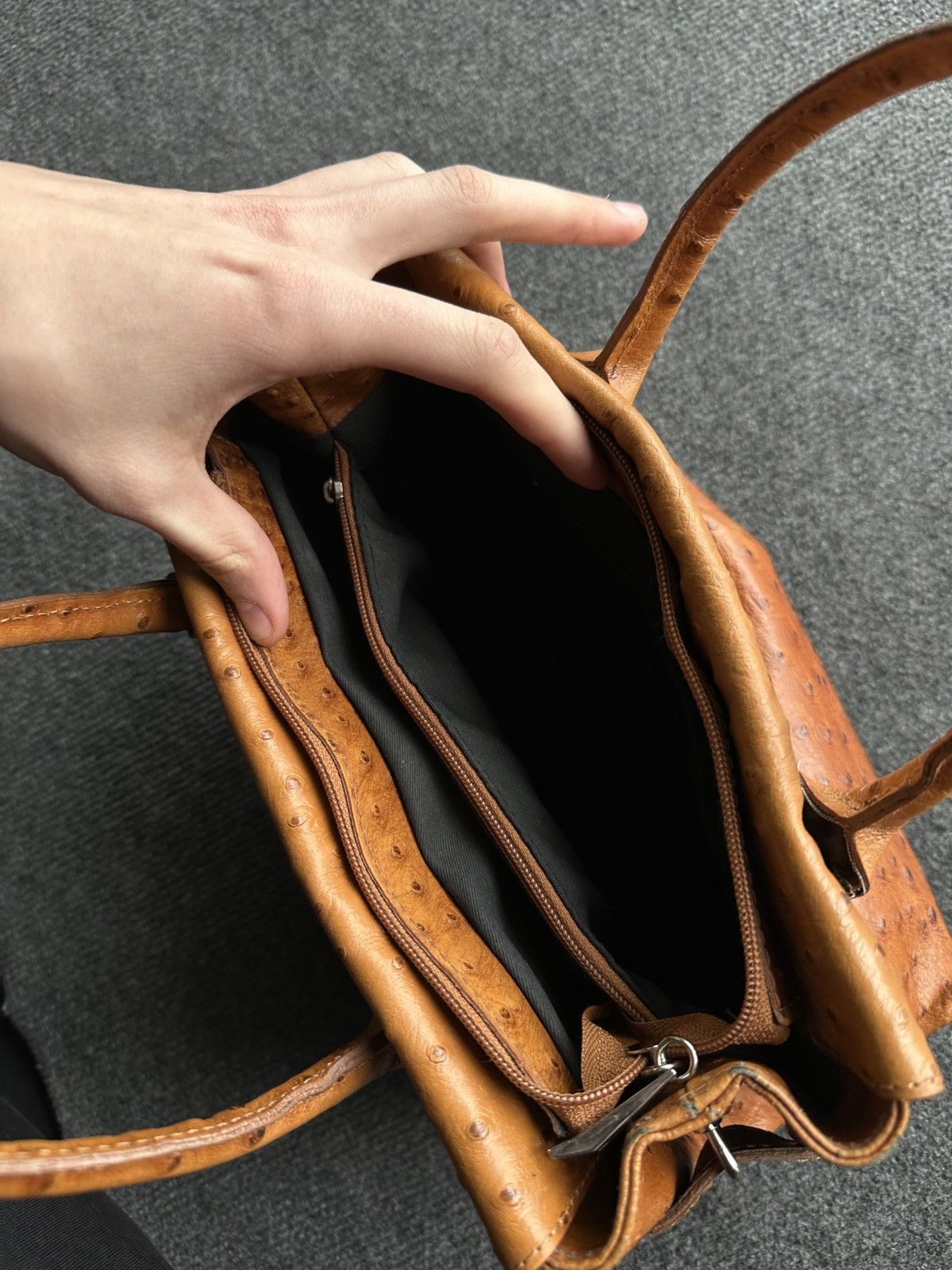 Other 🚨 WOMEN OSTRICH BROWN BIRKIN HAND BAG LUXURY kelly hermes Size ONE SIZE - 13 Thumbnail