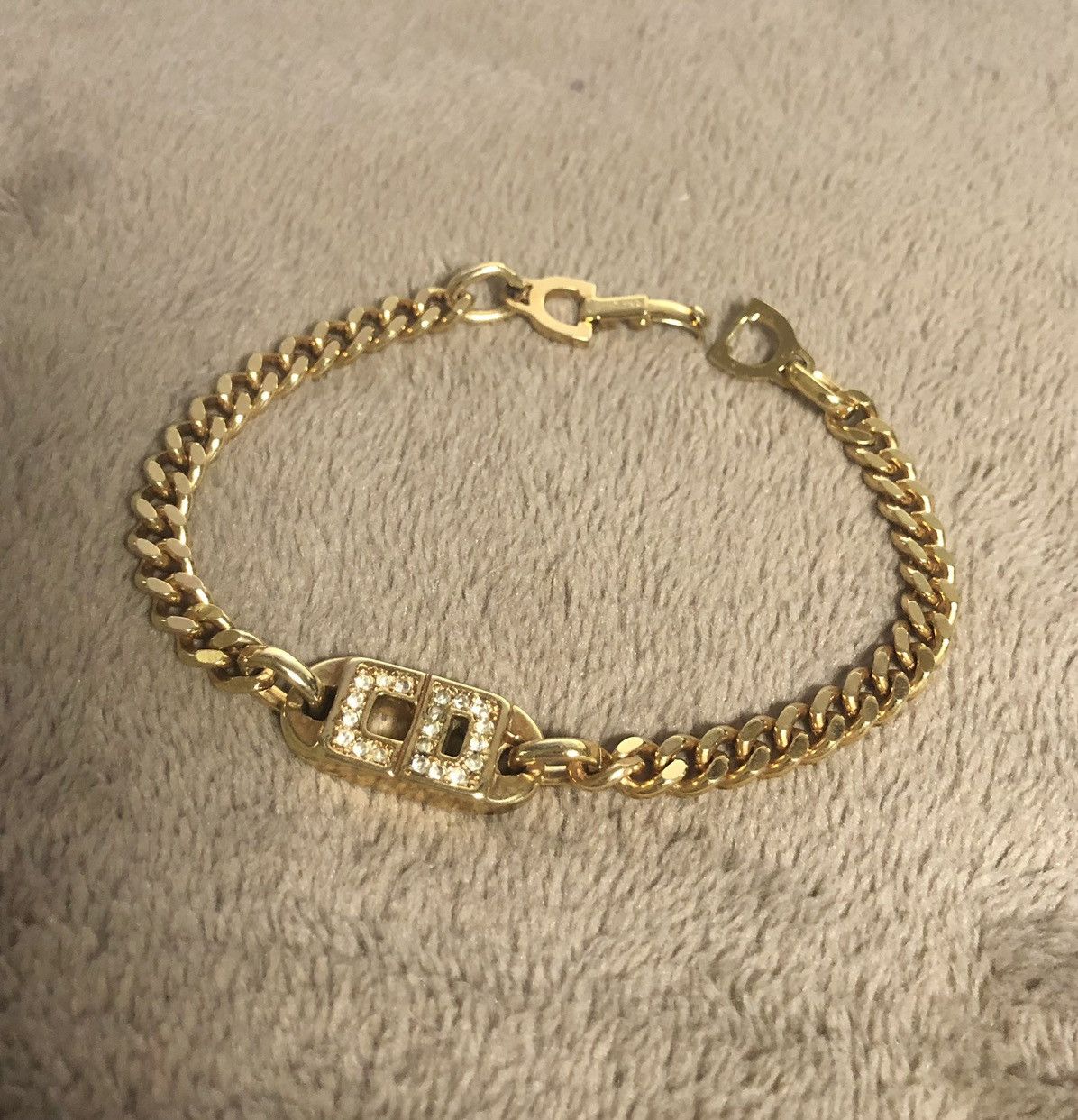 Dior Dior Iced Out CD Cuban Bracelet With Box Size ONE SIZE - 1 Thumbnail