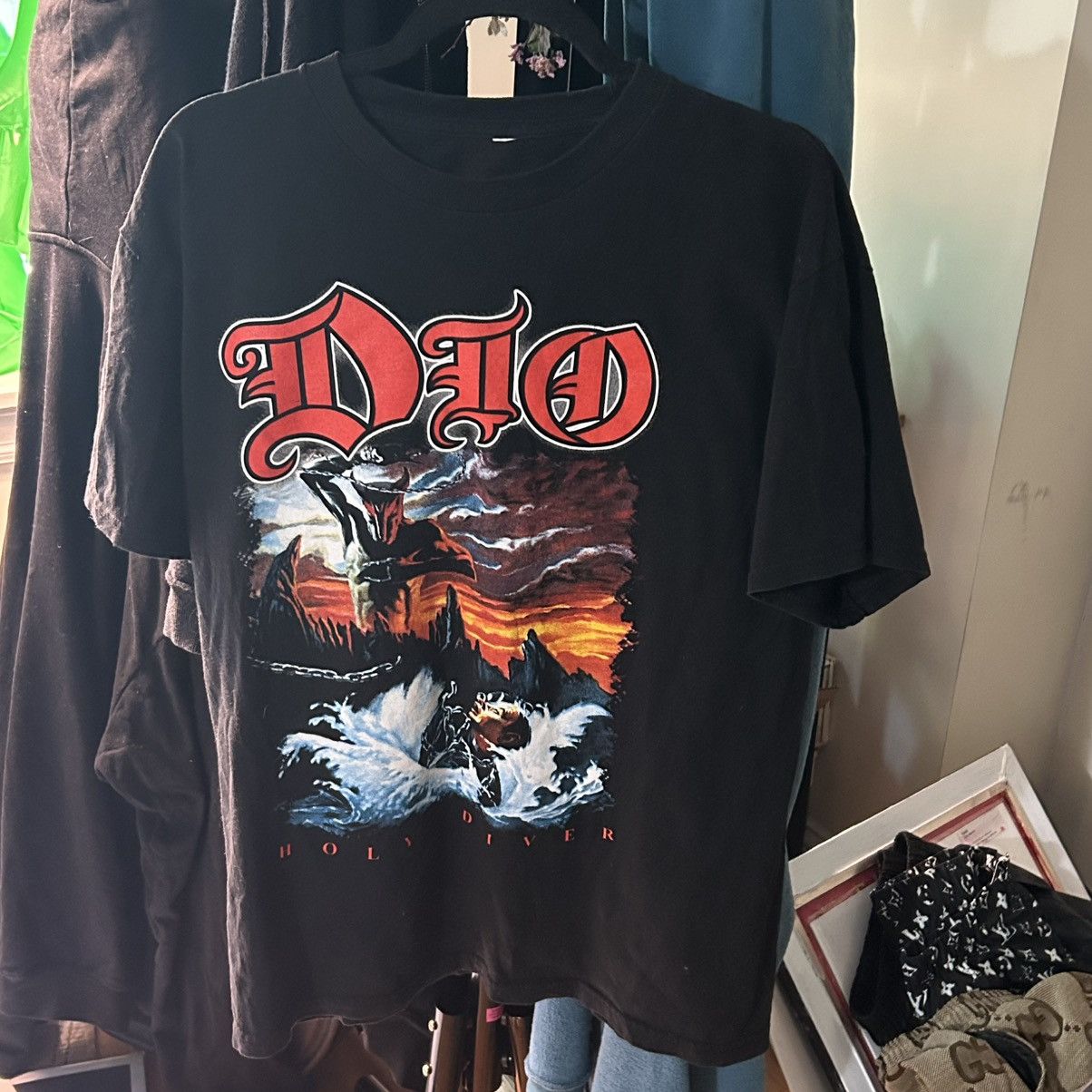 Band Tees Vintage 2010 Dio Holy Diver Band T-Shirt Black Size M/L Size US L / EU 52-54 / 3 - 5 Thumbnail